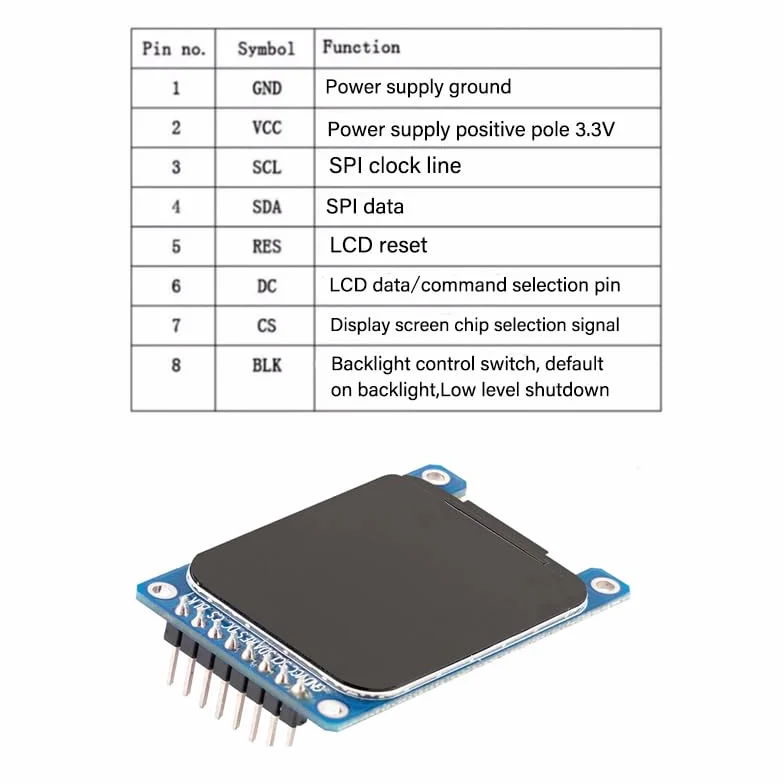 GERUI 2 sztuki 1,69 cala kolorowy wyświetlacz TFT ekran High-Definition IPS LCD moduł 240 × 280 SPI interfejs ST7789 sterownik
