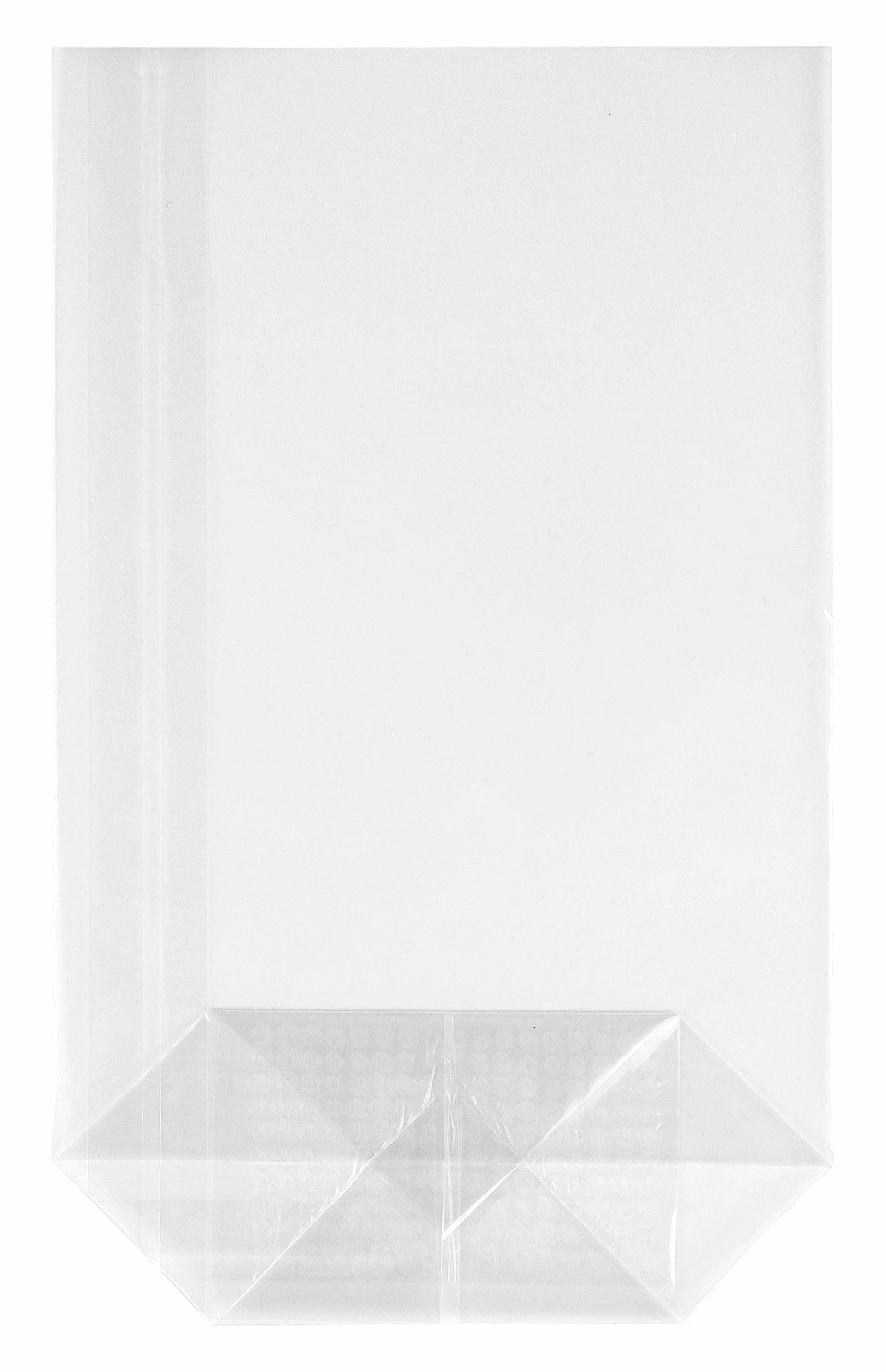 HEKU 30541 100 przezroczystych toreb podłogowych, stabilne dno krzyżowe, wymiary 160 x 95 x 35 mm