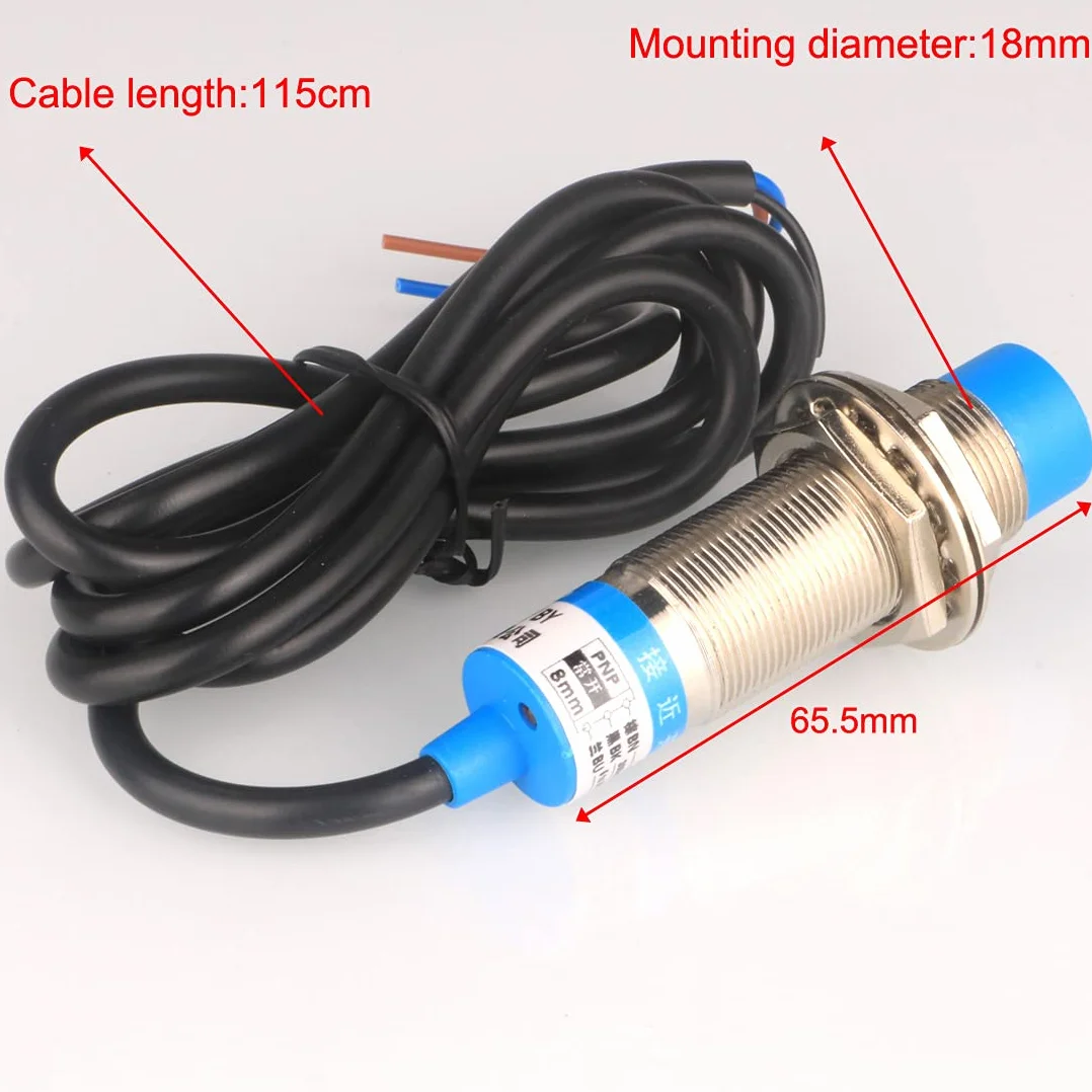 Gebildet Czujnik Zbliżeniowy Indukcyjny 8mm NPN NC DC6-36V 300mA 3-przewodowy LJ18A3-8-Z/AY