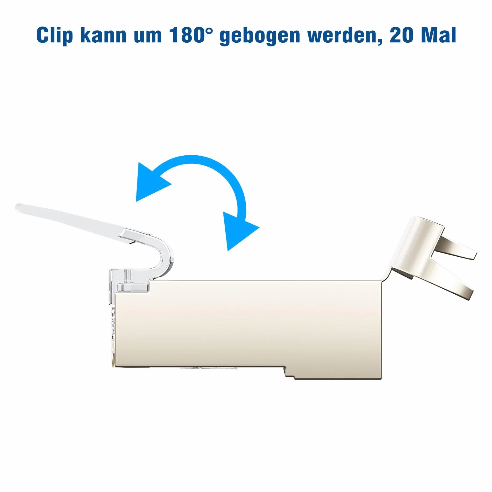 FGB 10Gbps Wtyczka RJ45 CAT 7 CAT 6A, zestaw 10 sztuk wtyczek sieciowych, przelotowa i ekranowana, złocony 50μ, wtyk Lan do kabla instalacyjnego AWG23 POE