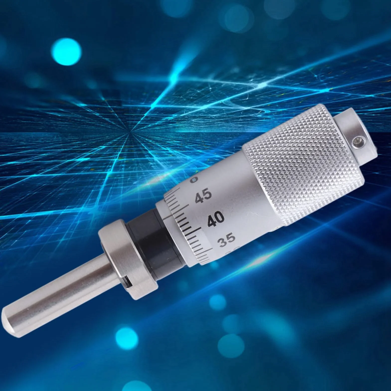 Głowica mikrometru 0-13 mm, metalowy mikrometr narzędzie pomiarowe do precyzyjnego tuningu różnych przyrządów dokładności (głowica kulowa z nakrętką)