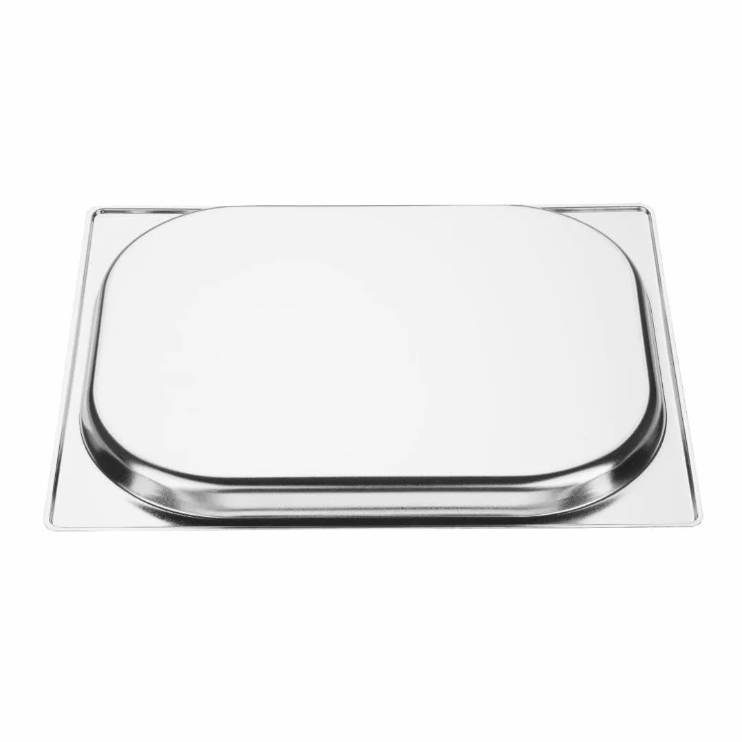 Vogue K906 Stal nierdzewna 1/2 Gastronorm patelnia 1,2 l/20 mm głęboki pojemnik na żywność, srebrny