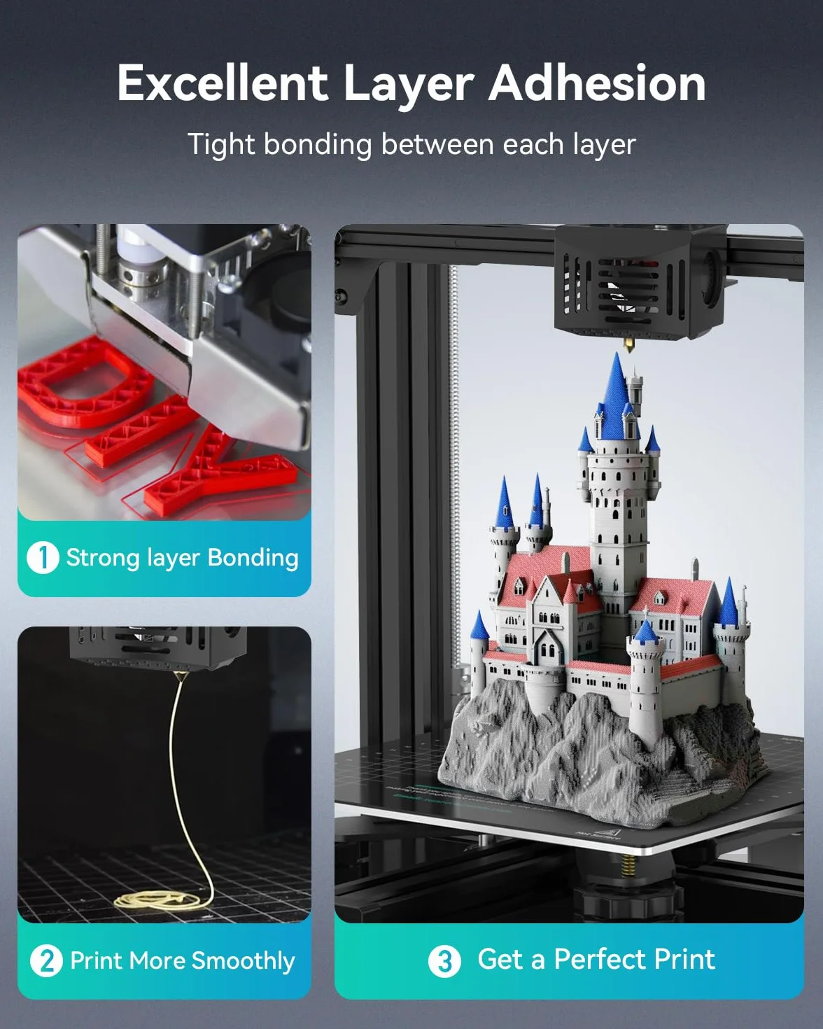 SUNLU PETG Filament 1,75 mm czarny, wysoka wytrzymałość, dobra przyczepność warstw, 1 kg szpula