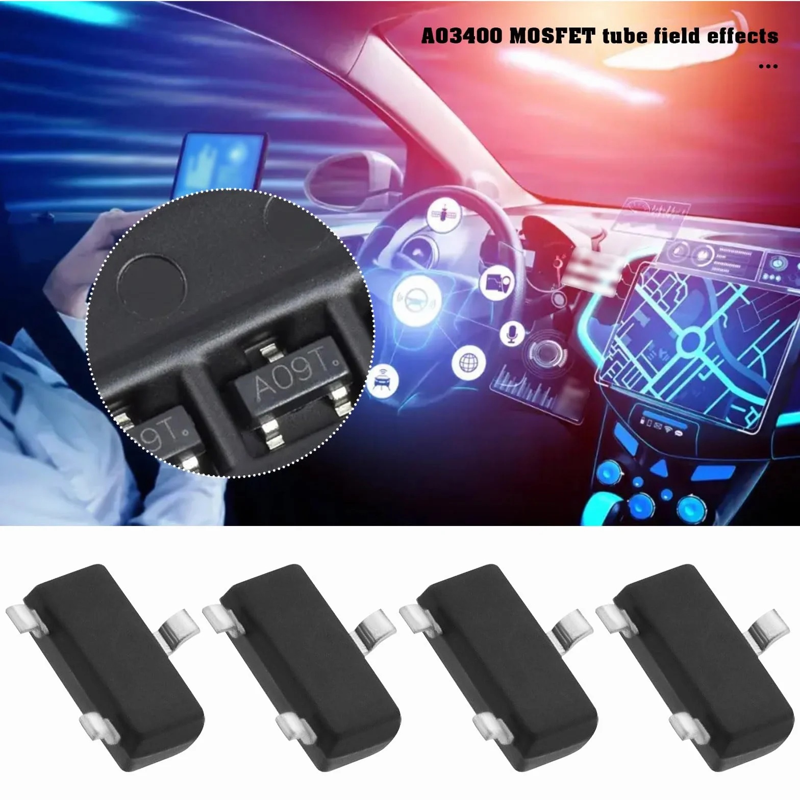 AO3400 A09T 5,7 A 30 V N-kanałowy tryb wzmocnienia kanału P tranzystor polowy kompatybilny z tranzystorem MOSFET SMD AO3400 SOT-23