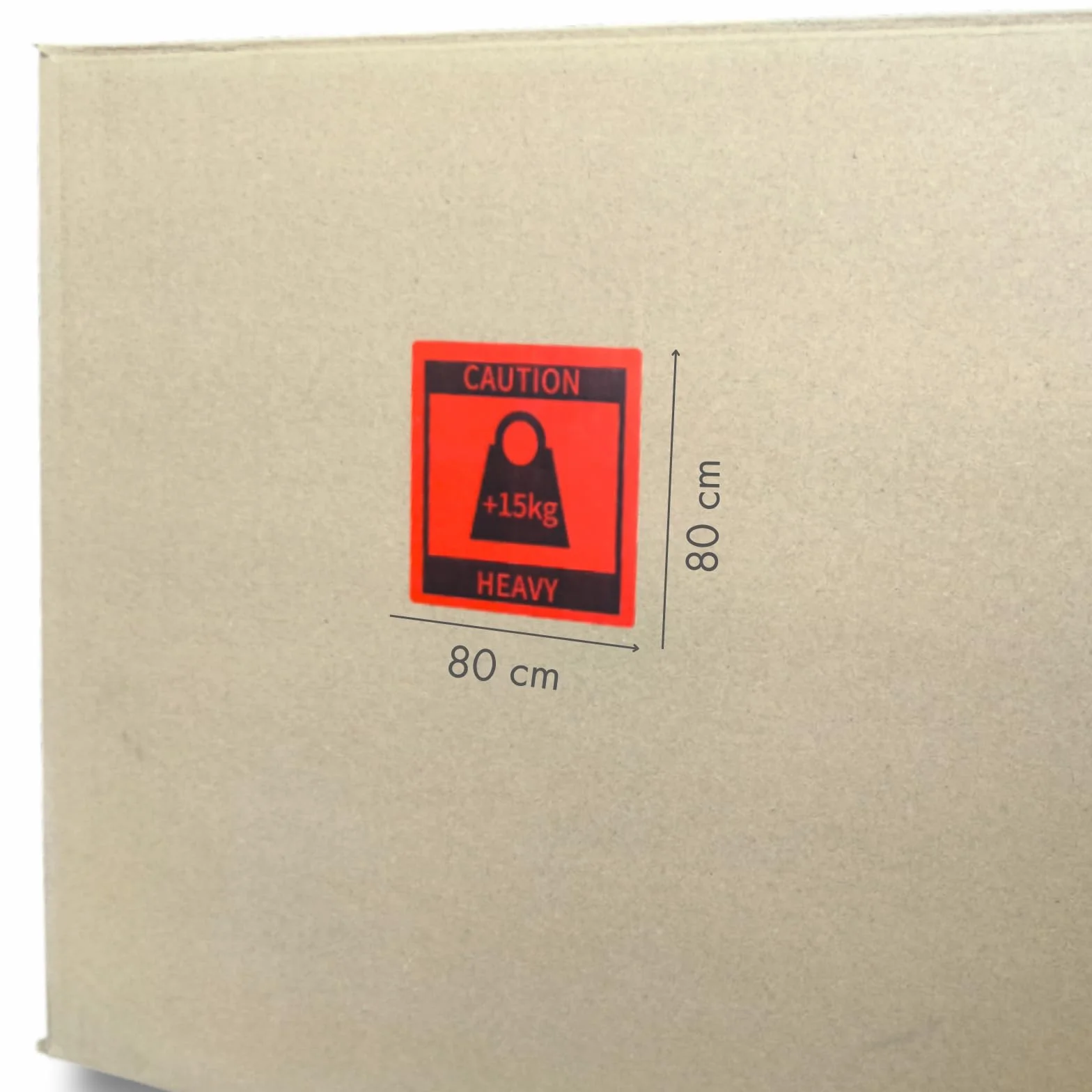 Naklejki ostrzegawcze 80x80 mm 500 szt. ciężkie samoprzylepne