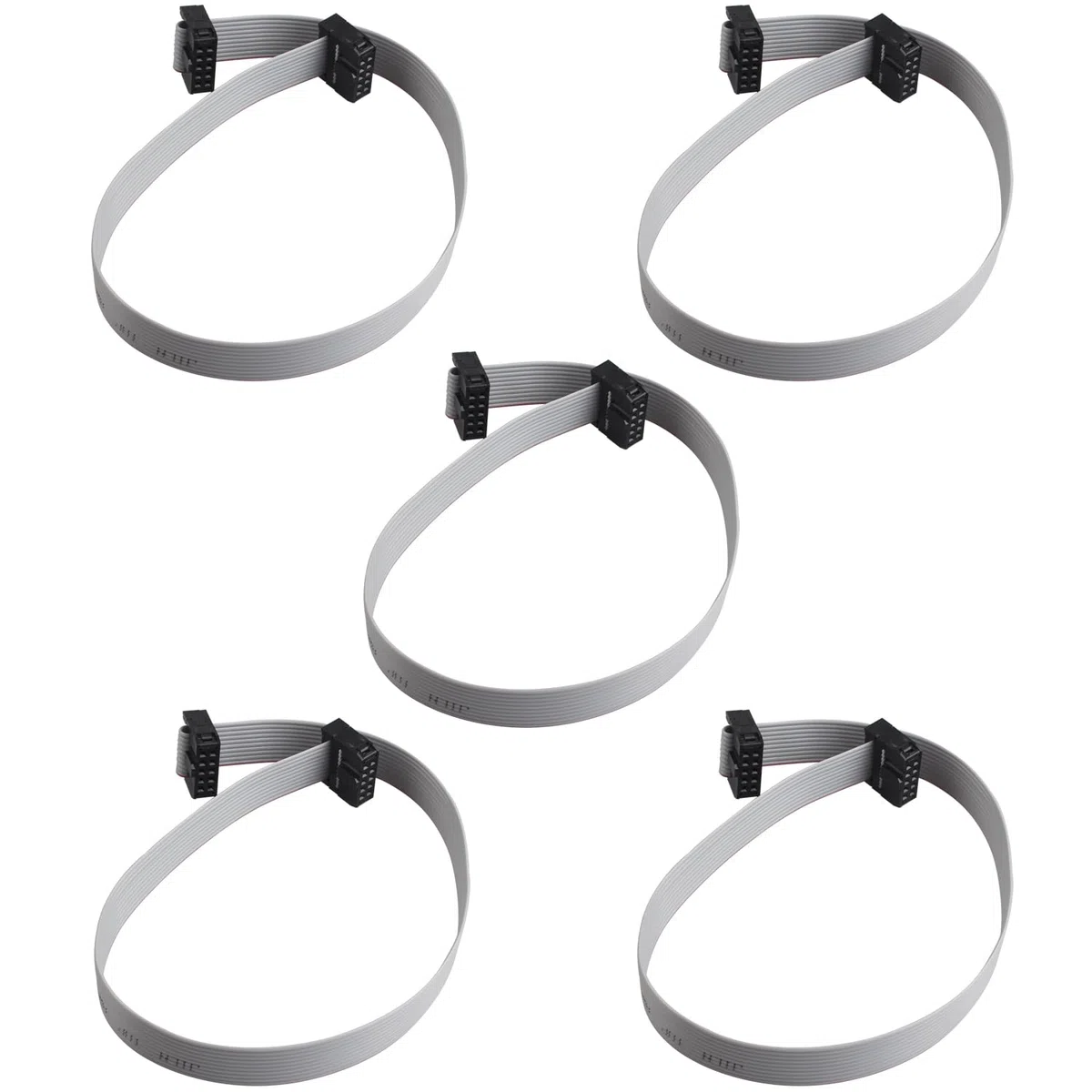 ZDE 5 sztuk 2,54 mm Pitch 2 wiersze 10 pin gniazdo do gniazda IDC płaski kabel zworka 30 cm długości