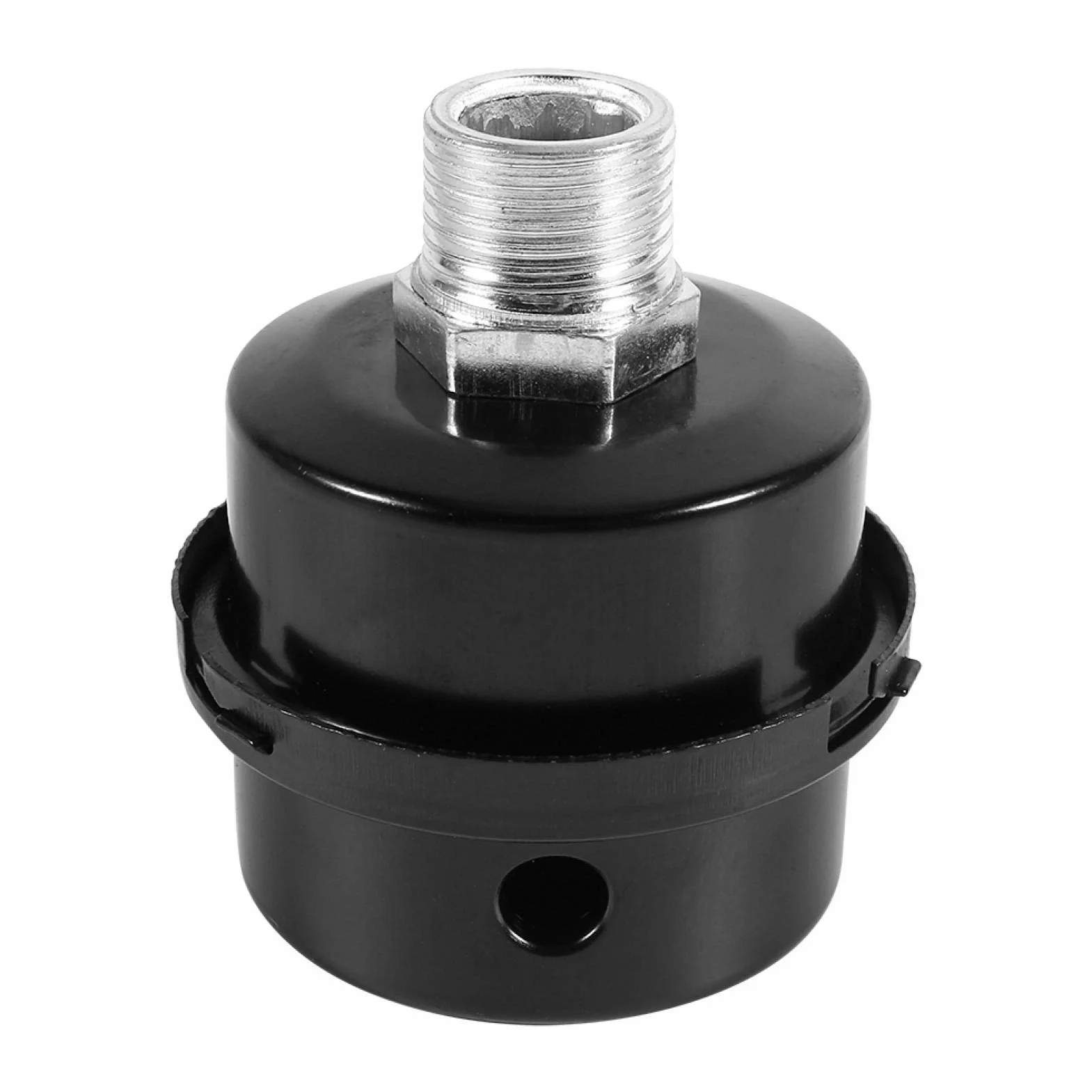 Czarny Metalowy Filtr Wlotowy Sprężarki Powietrza Tłumik Tłumik 1/2 "50 X 50 X 20mm Złącze Gwintowe do Bezolejowego Filtra Szumów Filtr Powietrza Filtr Powietrza Akcesoria Narzędzie