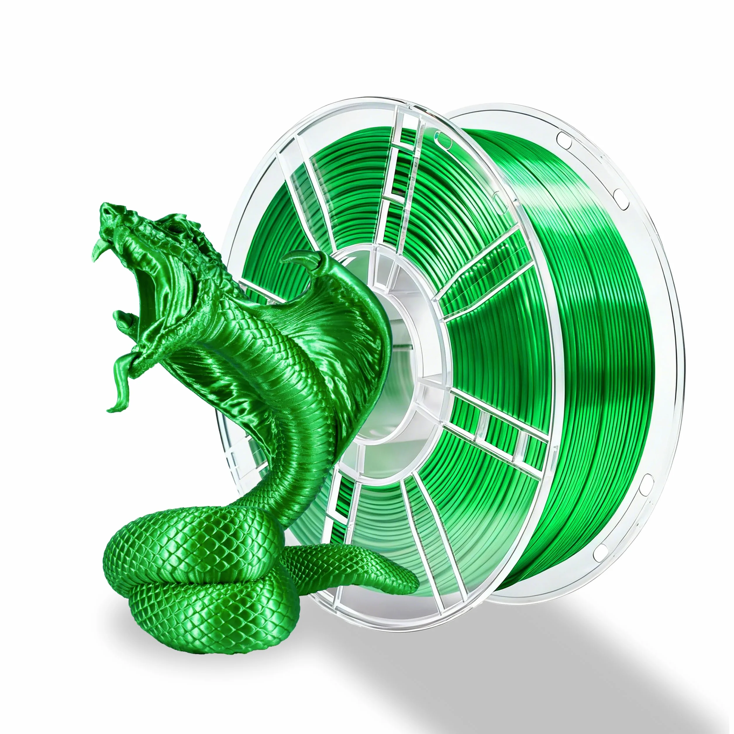 iBOSS Silk PLA+ filament 1,75 mm dokładność wymiarowa ±0,02 mm szpula 1 kg Jedwabisty zielony