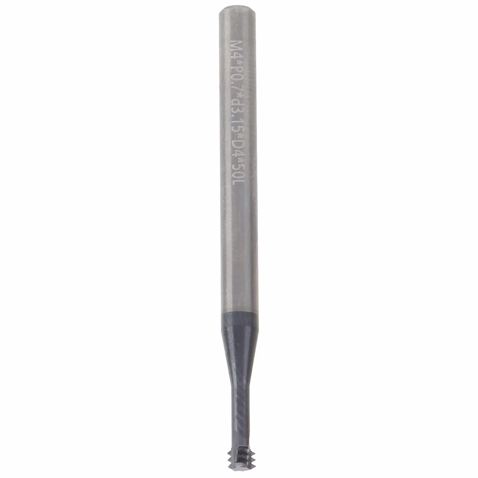 Frez Trzpieniowy, 3-zębowy Frez ze Stali Wolframowej 60 °, Metryczny, M4x0,7xD4x50, Może Być Stosowany do Aluminium, Miedzi, Stali Nierdzewnej, Stali Stopowej