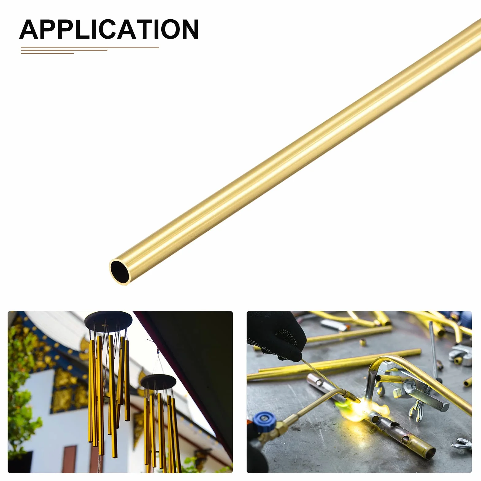 DTGN 6 mm x 0,5 mm x 300 mm (ODxWall TXL) mosiężna rura - 3-pak - dobra do wyposażenia maszynowego DIY dekoracyjna rama - okrągłe metalowe rurki