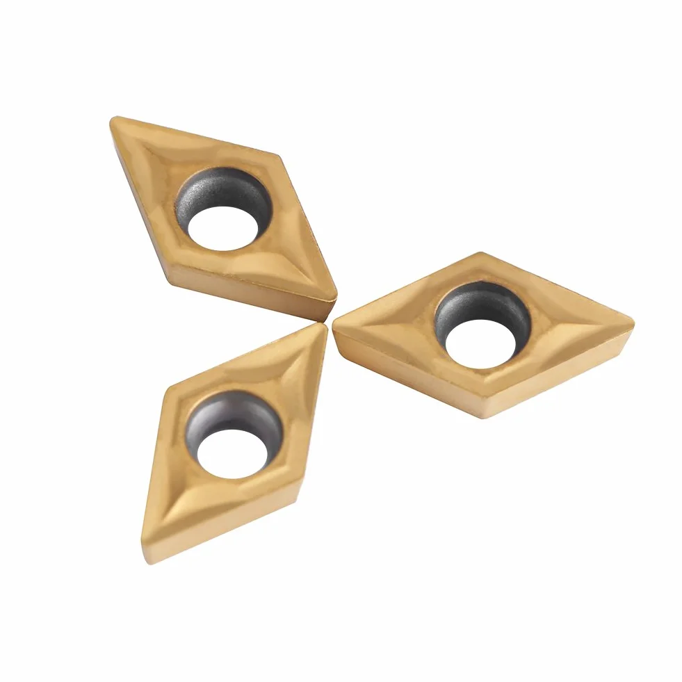 10 sztuk diamentowe frezy z węglika wolframu CNC wymienne tokarki frezarskie wkładki tokarskie z pudełkiem DCMT070204 US735 DCMT51.51 do stali