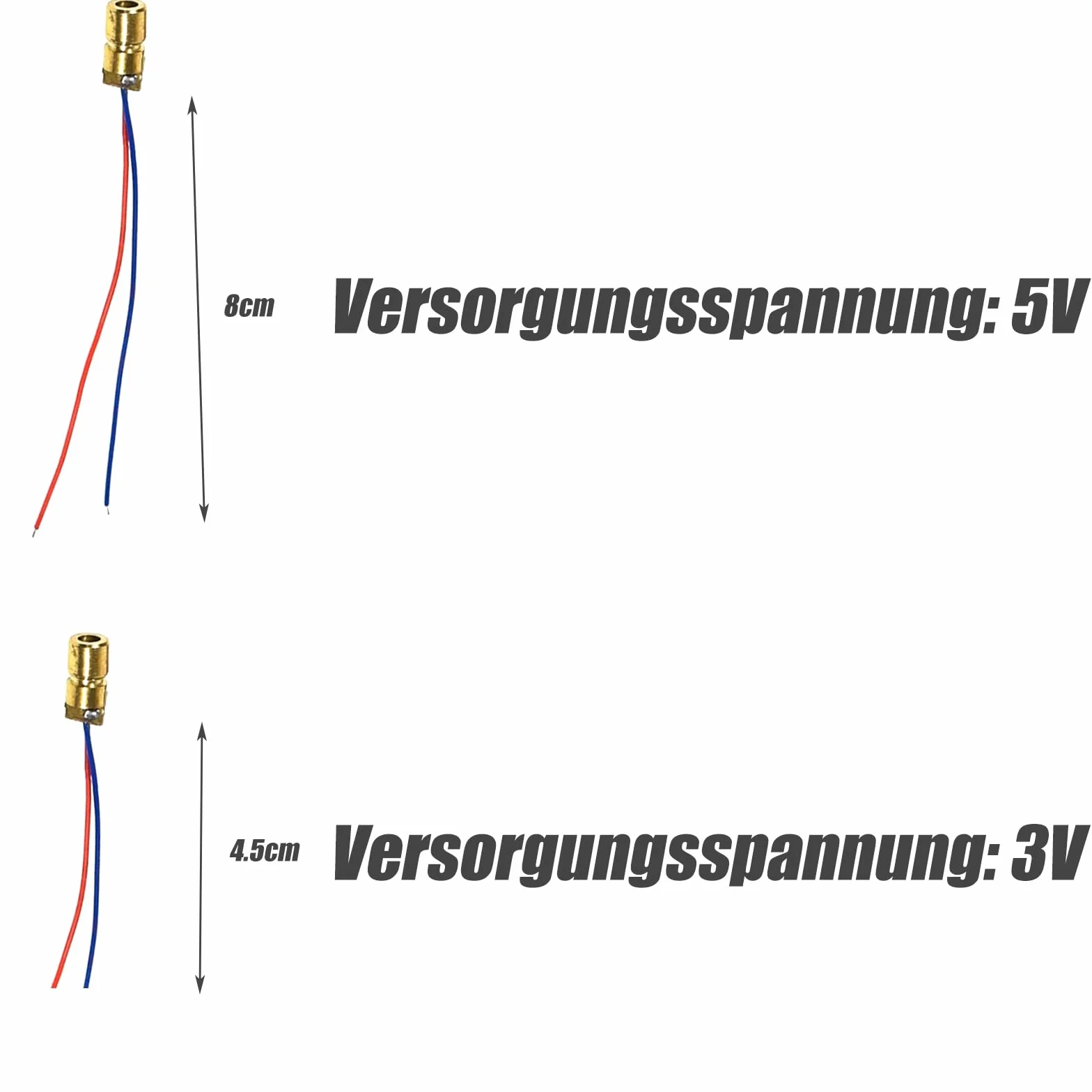 GERUI Moduł laserowy dioda laserowa 3V 5V 650 nm 6 mm 10 szt.