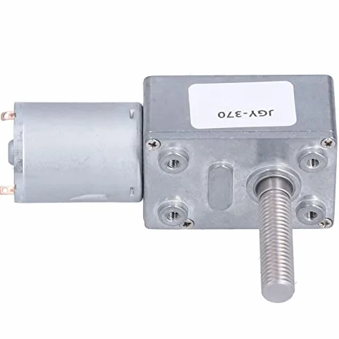 Jgy-370 Przemysłowy silnik z przekładnią ślimakową M8 Wał gwintowany Samoblokujący DC12V 10 obr./min