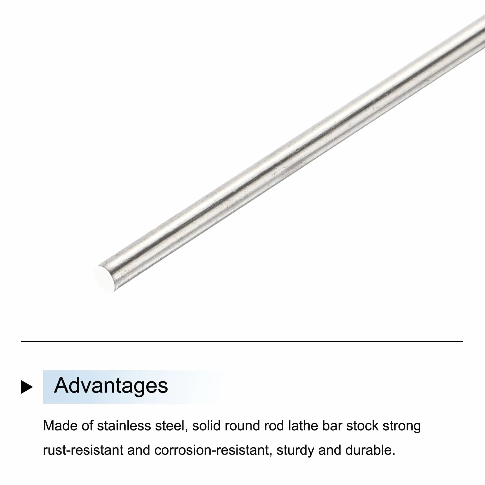 QUARKZMAN 2 mm x 100 mm pręt okrągły ze stali nierdzewnej, metalowy pręt z litego wału, drążek tokarski do samodzielnego wykonania, projektów rękodzielniczych, modeli samochodów, helikopterów,
