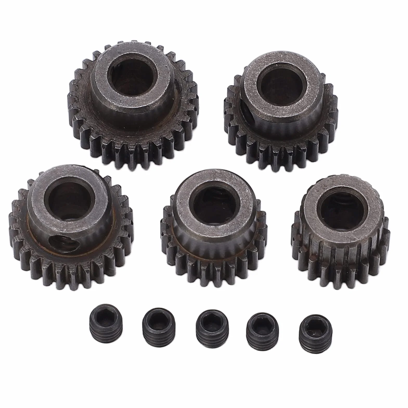 5Mm Zębnik 48P Akcesoria Samochodowe 5 Sztuk 48Dp Przekładnia Silnika 5Mm Otwór Wału 20T 22T 24T 26T 28T Zębnik dla 1 10 Zdalnie Sterowana Ciężarówka 5Mm 48P Zębnik