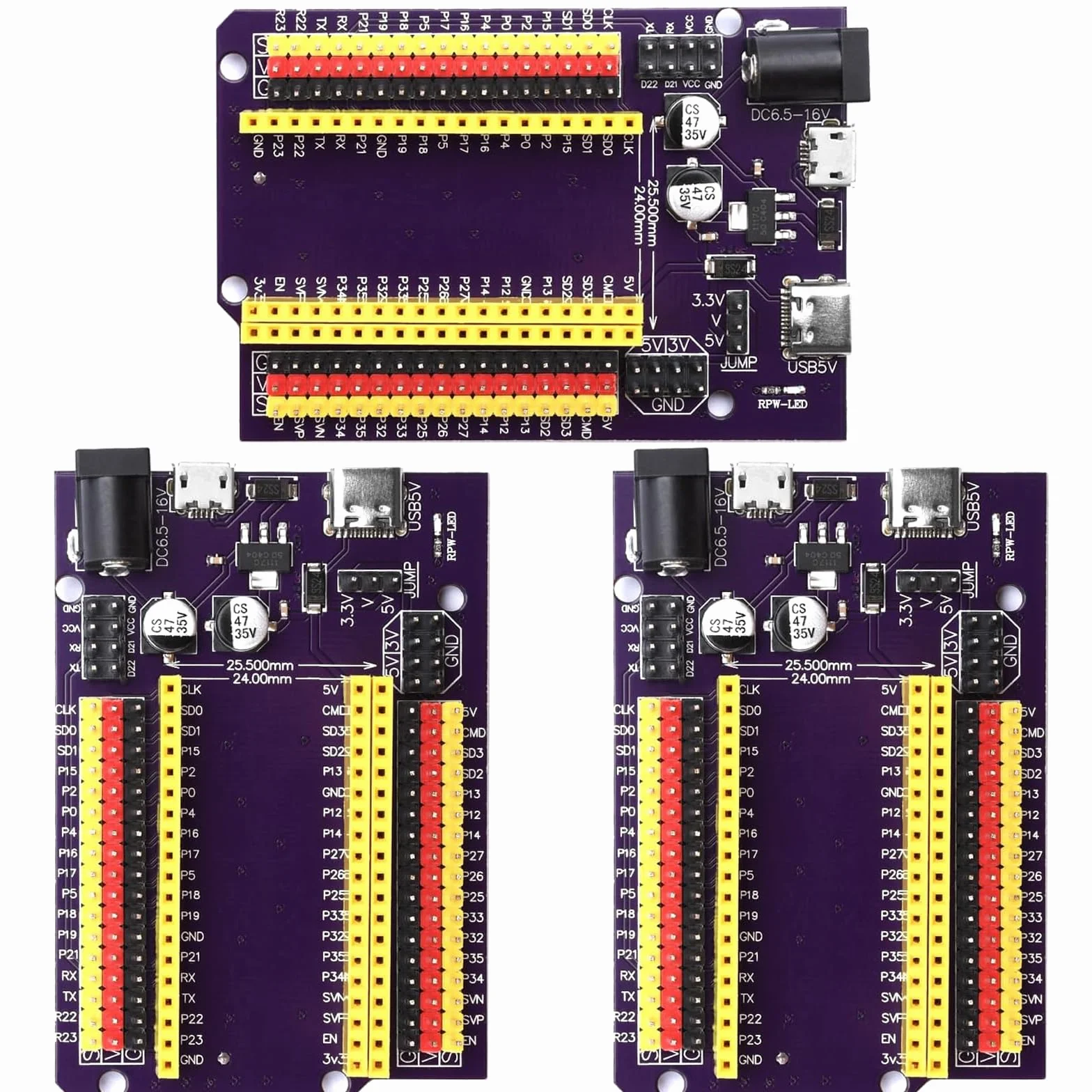 ESP32 Breakout Board 38 pinów ESP32 Development Board 25,5 mm