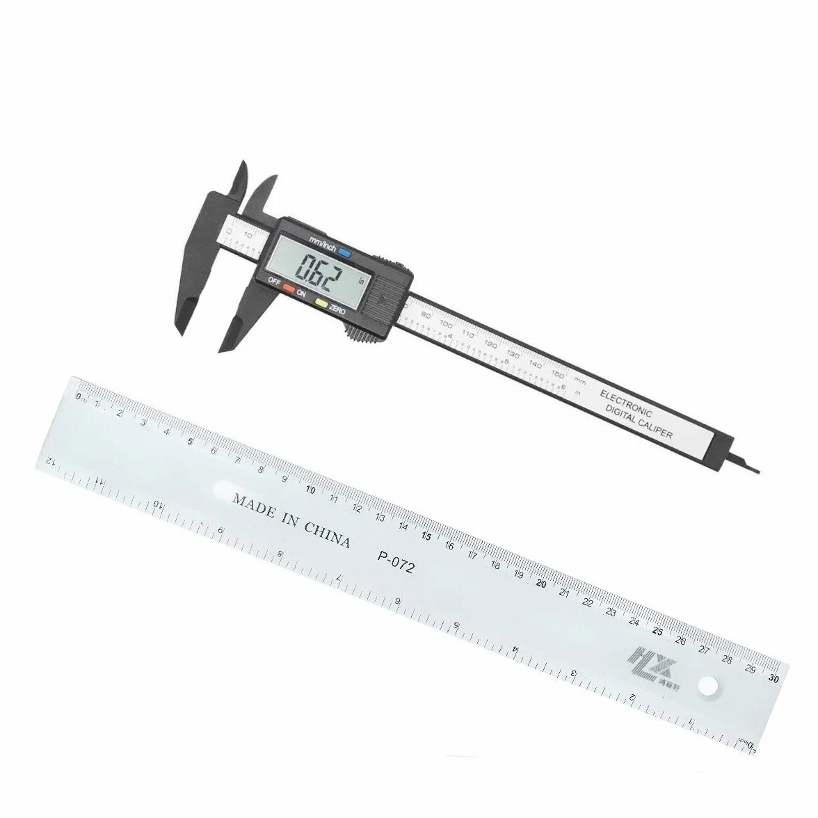 JZK 150 mm 15 cm 6 cali suwmiarka 30 cm 12 cali, metryczna konwersja z tworzywa sztucznego cyfrowy suwmiarka z wyświetlaczem LCD miernik głębokości