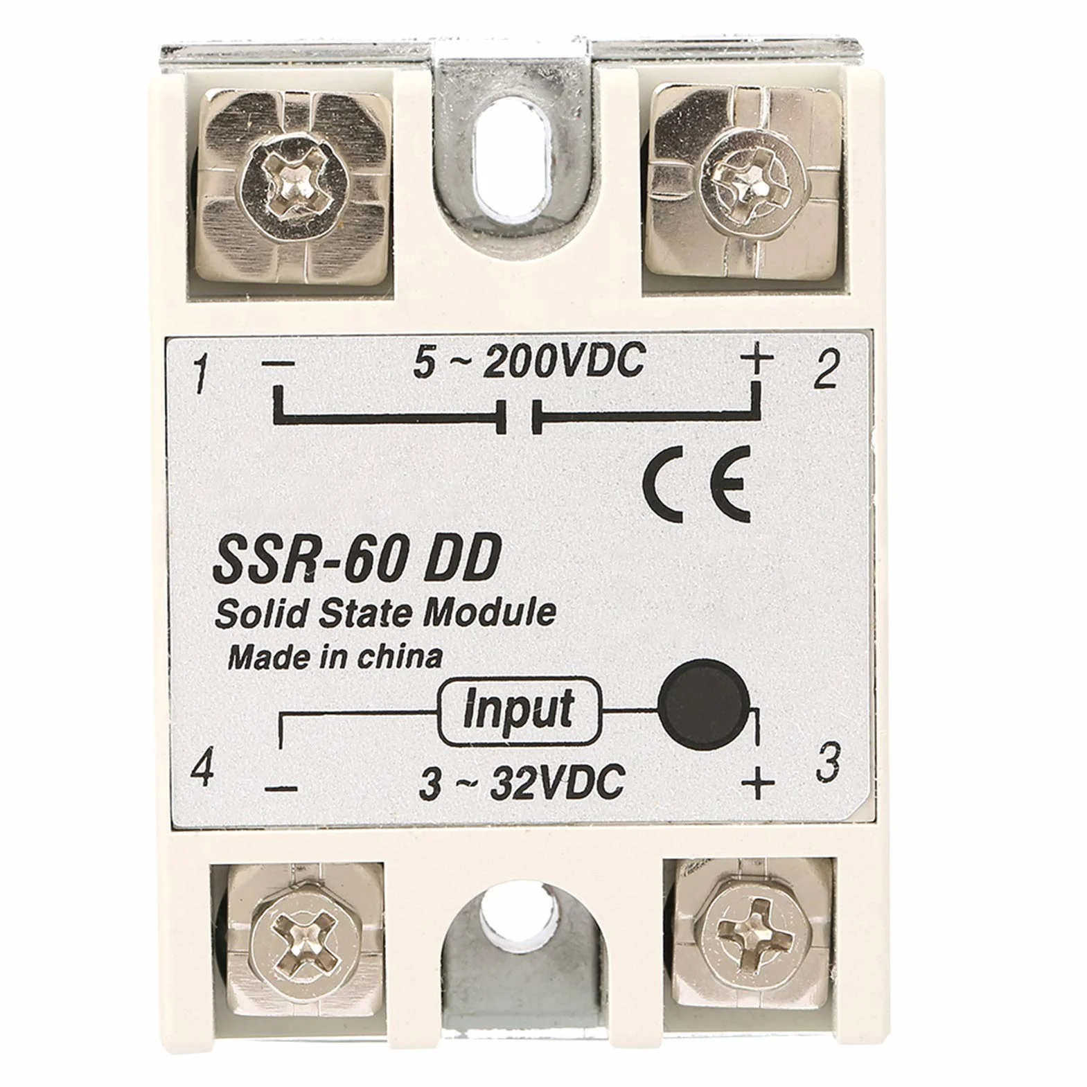 Solid State Relay, 60 A Solid State Relay Solid State Relay Przekaźnik półprzewodnikowy Jednofazowy, DCDC Solid State Relay SSR60DD 60 A 332 V DC 5200 V DC SSR