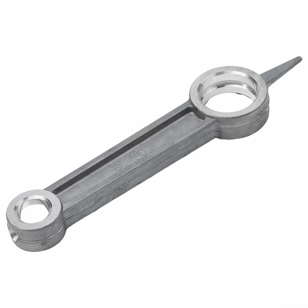 Sprężarka powietrza ze stopu aluminium typu srebrnego korbowód korbowód sprężarki powietrza do sprężarki powietrza, niezbędny zamiennik (12 × 76 × 23 mm)