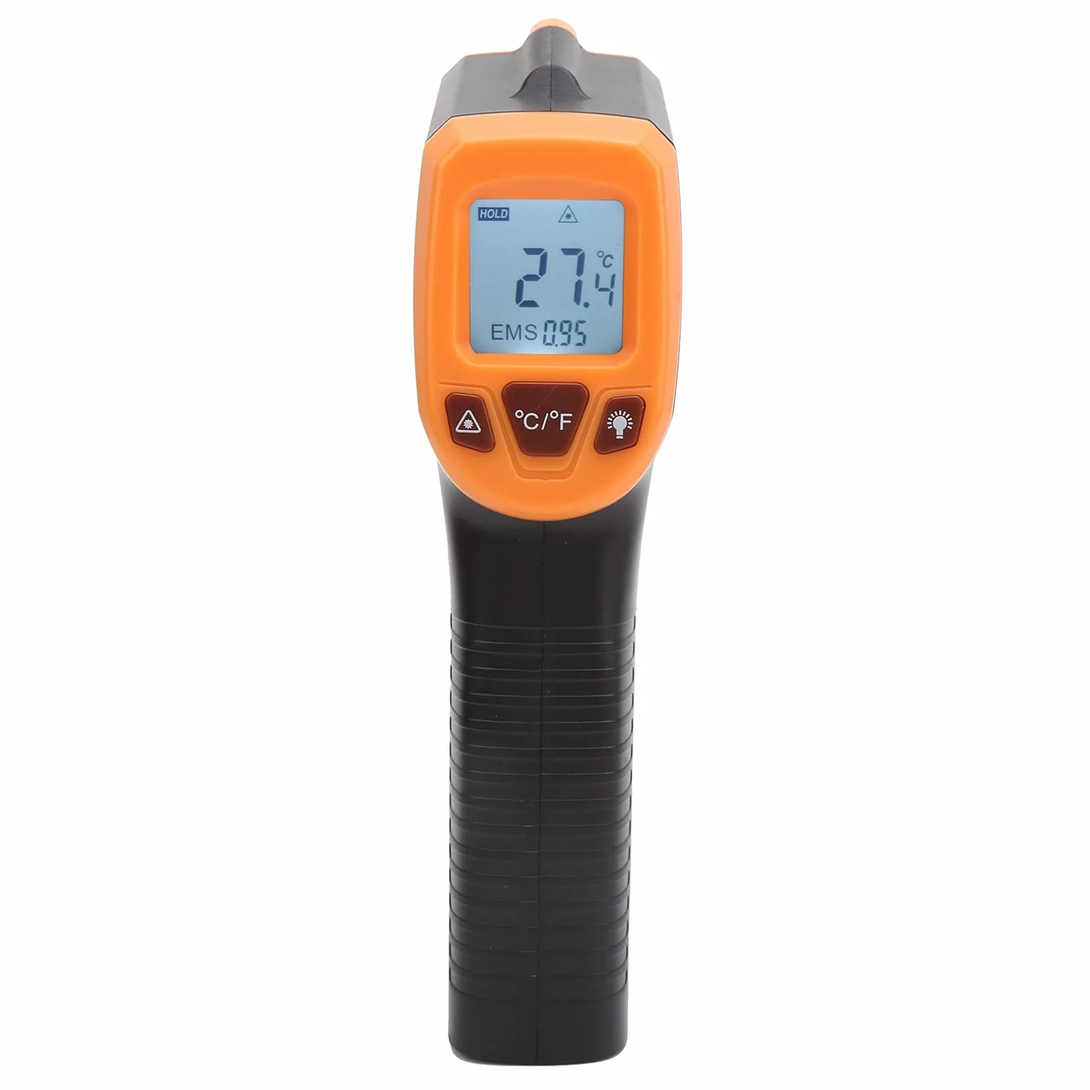 Pistolet do pomiaru temperatury YWBL-WH, termometr na podczerwień, z wyświetlaczem LCD Bezdotykowy termometr przemysłowy GM320S (pomarańczowy), termometr na podczerwień i