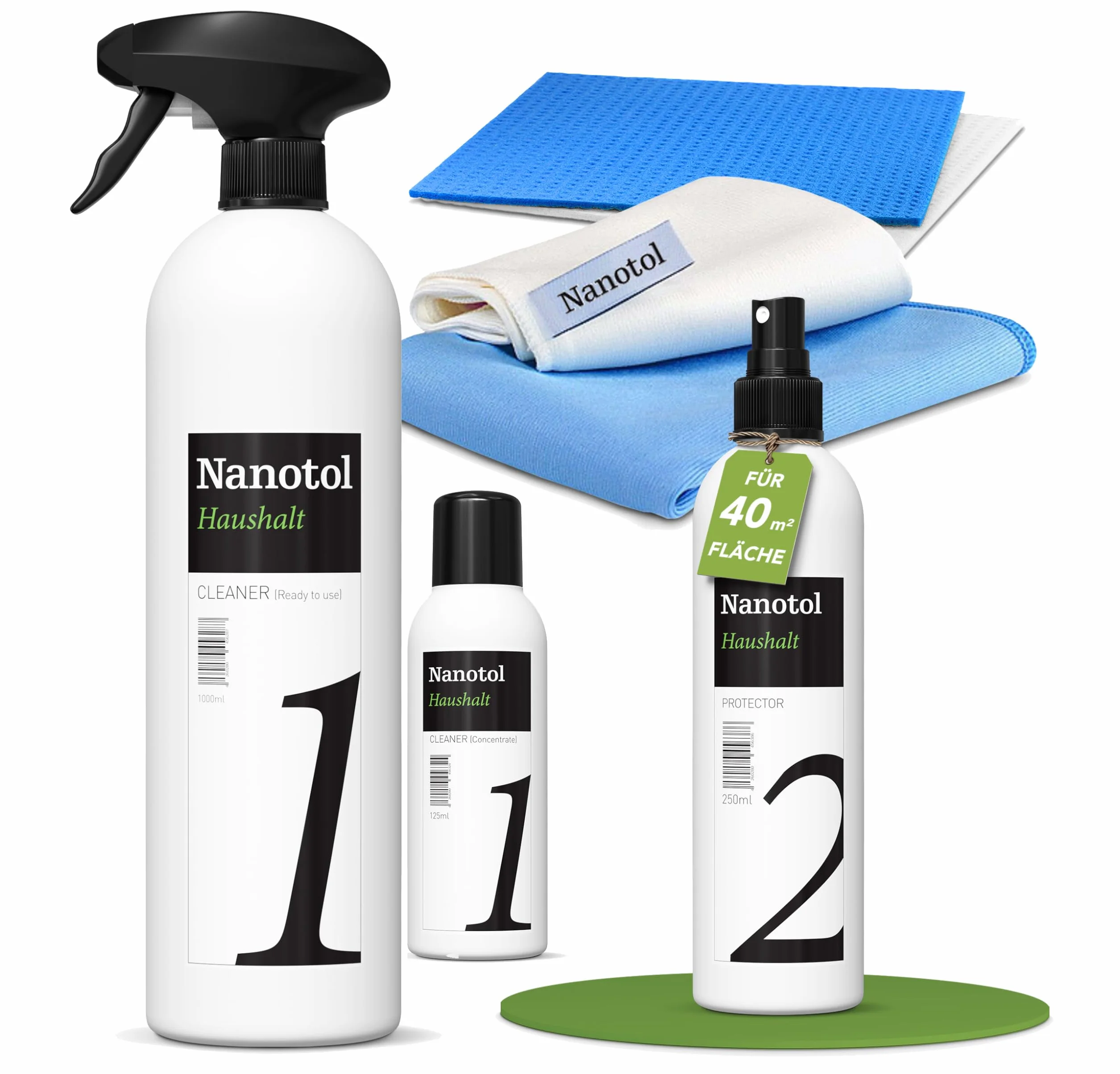 Nanotol Zestaw do uszczelniania okien – kompletny zestaw do nakładania powłoki EASY-TO-CLEAN (nanopowłoka) do szyb o powierzchni 40 m² z ramą/myjką do okien + uszczelnienie szkła z efektem lotosu