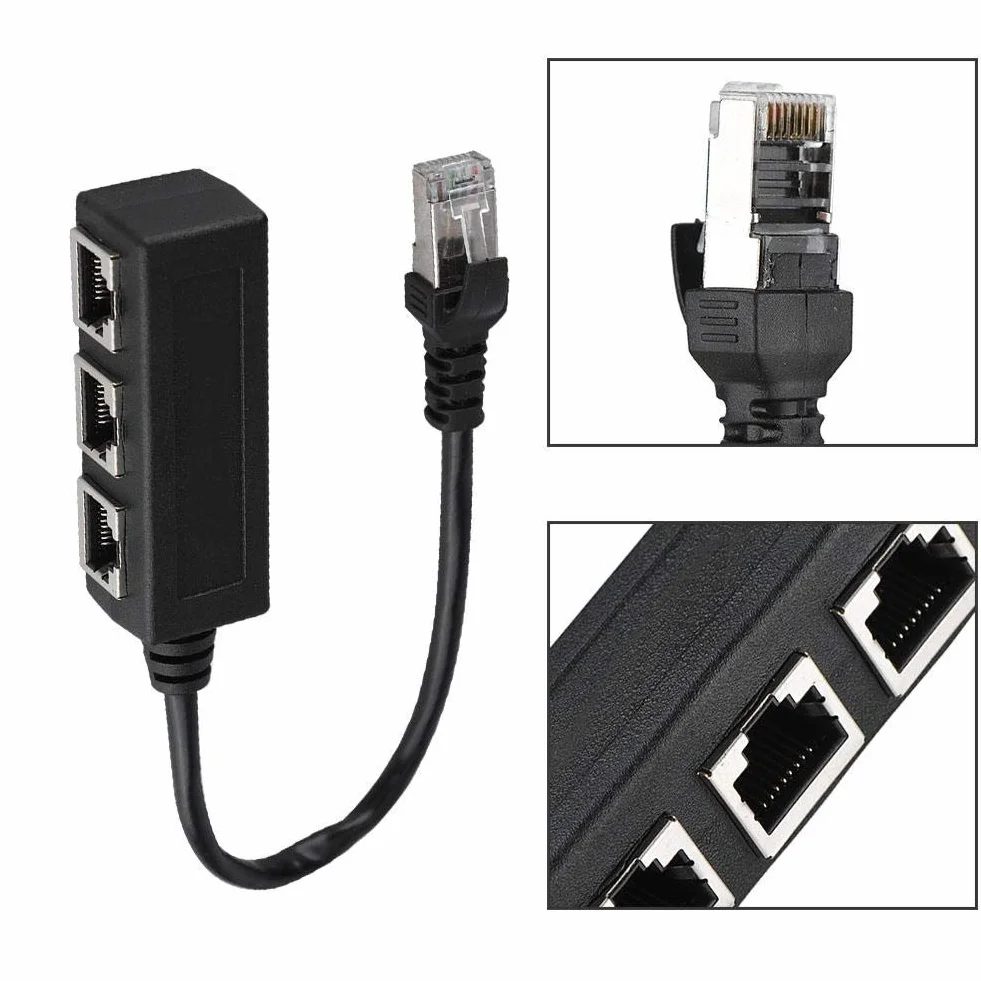 Adapter Ethernet, rozdzielacz sieciowy rozdzielacz sieci Ethernet, adapter sieciowy Plug and Play dla routera TV BOX