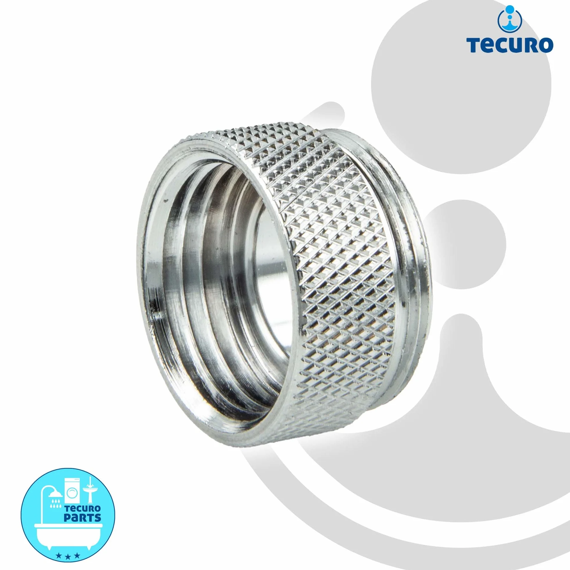 Tecuro Adapter montażowy M22x1 na 1/2 cala mosiądz chromowany