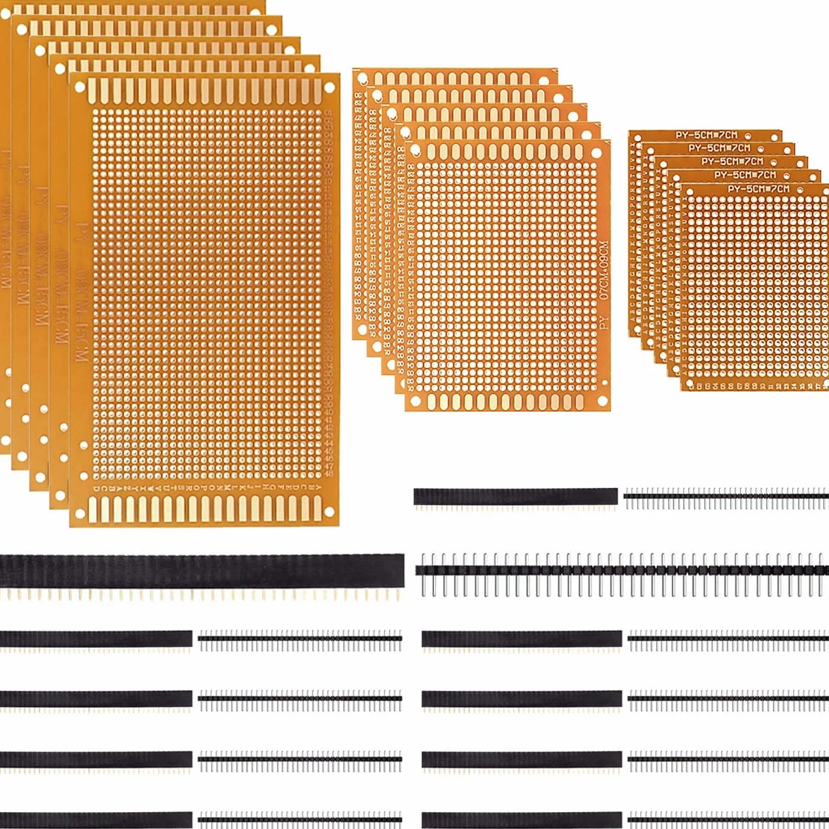 Breadboard PCB Kit 5x7 cm 7x9 cm 9x15 cm DIY 40-pin Female Header
