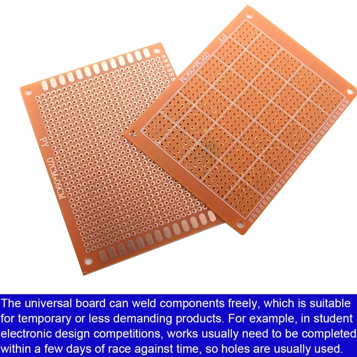 RUNCCI-YUN 5x7cm i 7x9cm i 9x15cm jednostronny prototyp PCB płytka,Płyta PCB perforowana, DIY Prototype Board PCB Stripboard Breadboard Test for Electronics Experiments