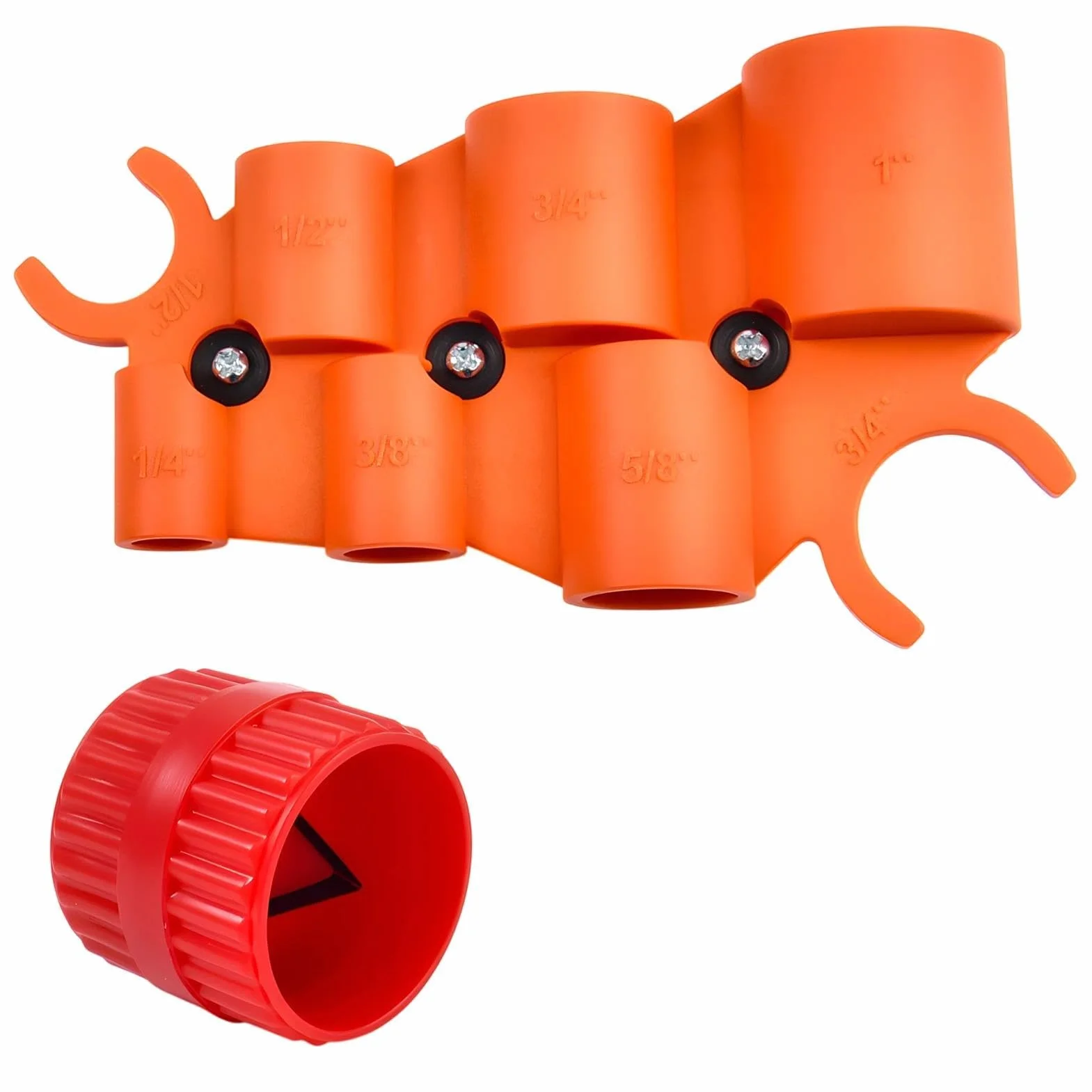 LEONTOOL 1/4" - 1" Głębokościomierz i zestaw narzędzi do gratowania rur Narzędzie do usuwania zgryzów Pomiar średnicy zewnętrznej wewnętrznej Rozwiertak do PVC PPR Mosiądz Aluminium Miedź