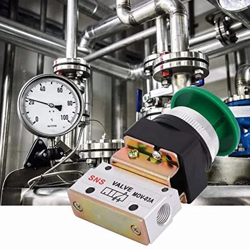 2-pozycyjny 3-drogowy zawór pneumatyczny MOV-03A, G1/8" PT, mechaniczny przełącznik ciśnieniowy, grzybkowy zawór powietrza do systemów pneumatycznych