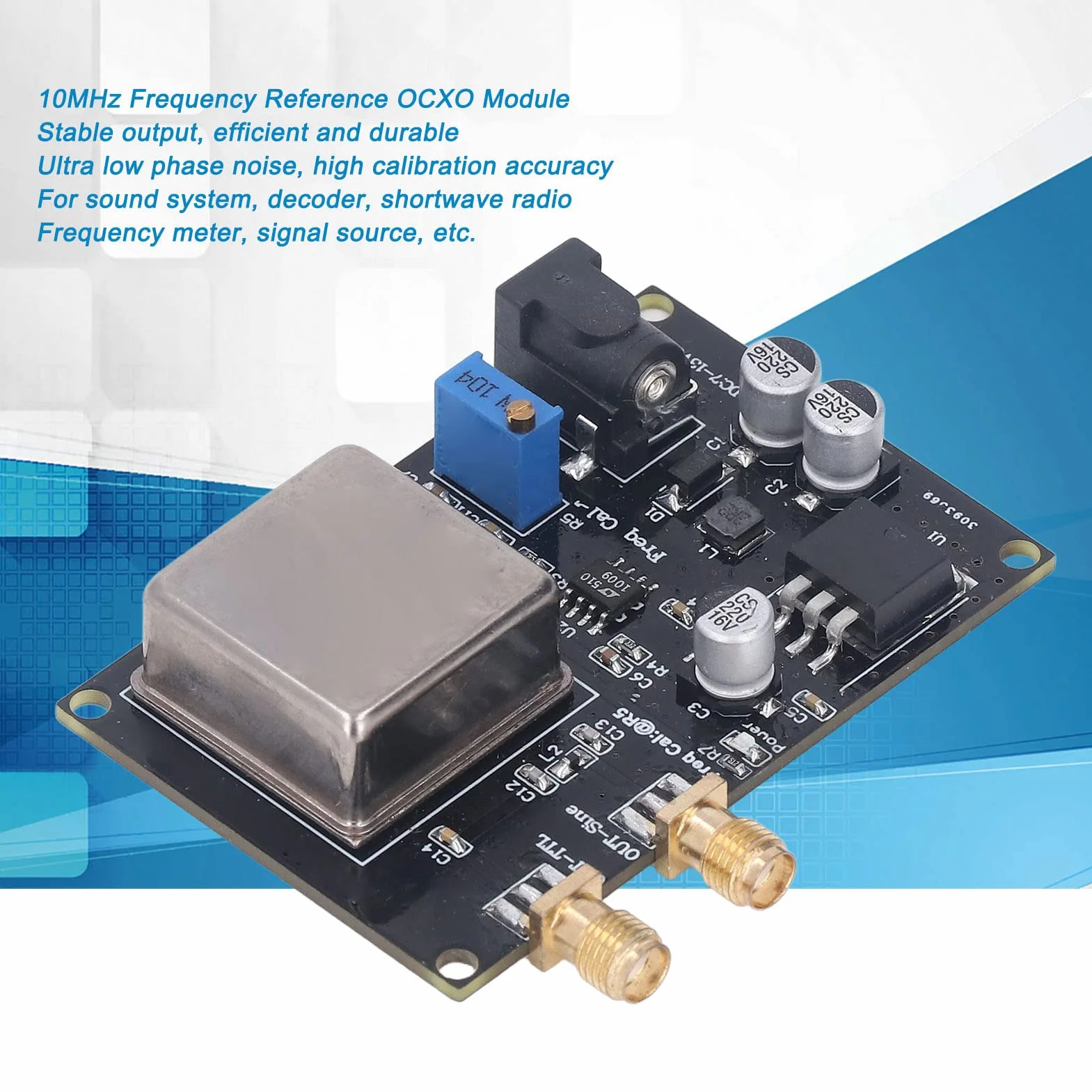 Moduł Referencyjny Wzorca Częstotliwości, moduł Regulowanego Oscylatora OCXO Moduł Referencyjny Standardu Częstotliwości 10 MHz Oscylator Kwarcowy