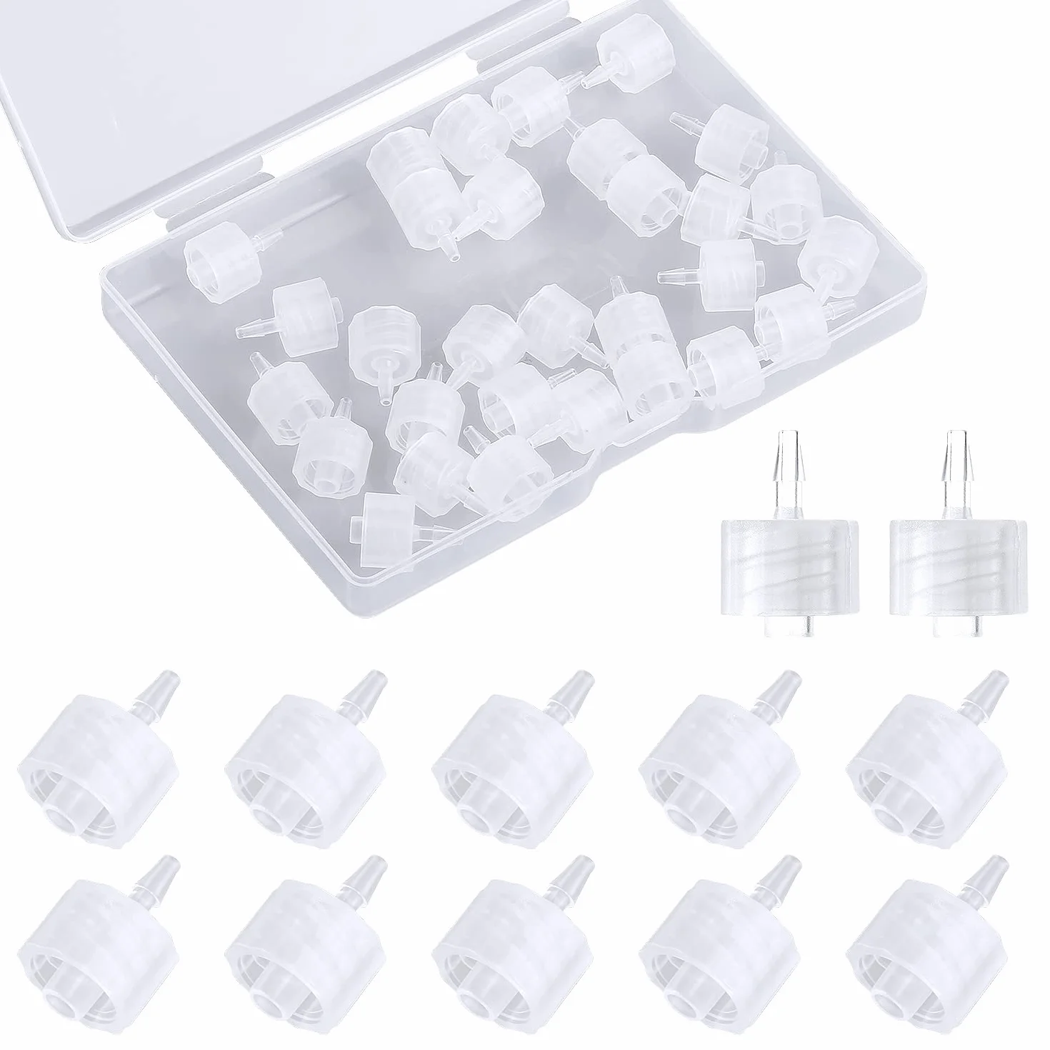 30szt. Luer Lock 1/16", Przezroczysty M?ski Z??cze Luer Lock Adapter Strzykawki do Adapter ??cznika Strzykawki(1,6mm)