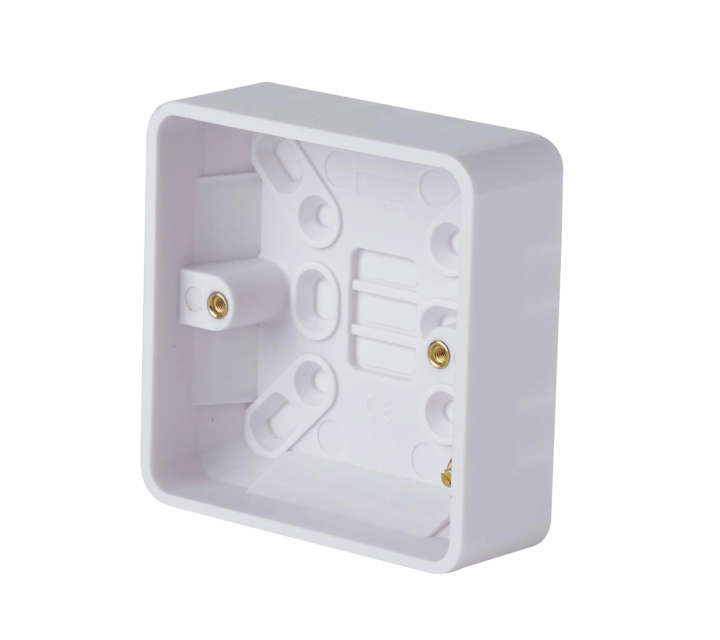 Schneider Electric GGBL9125 Lisse biała formowana powierzchnia skrzynka na patyku 1 gang 25 mm - opakowanie 10 szt.
