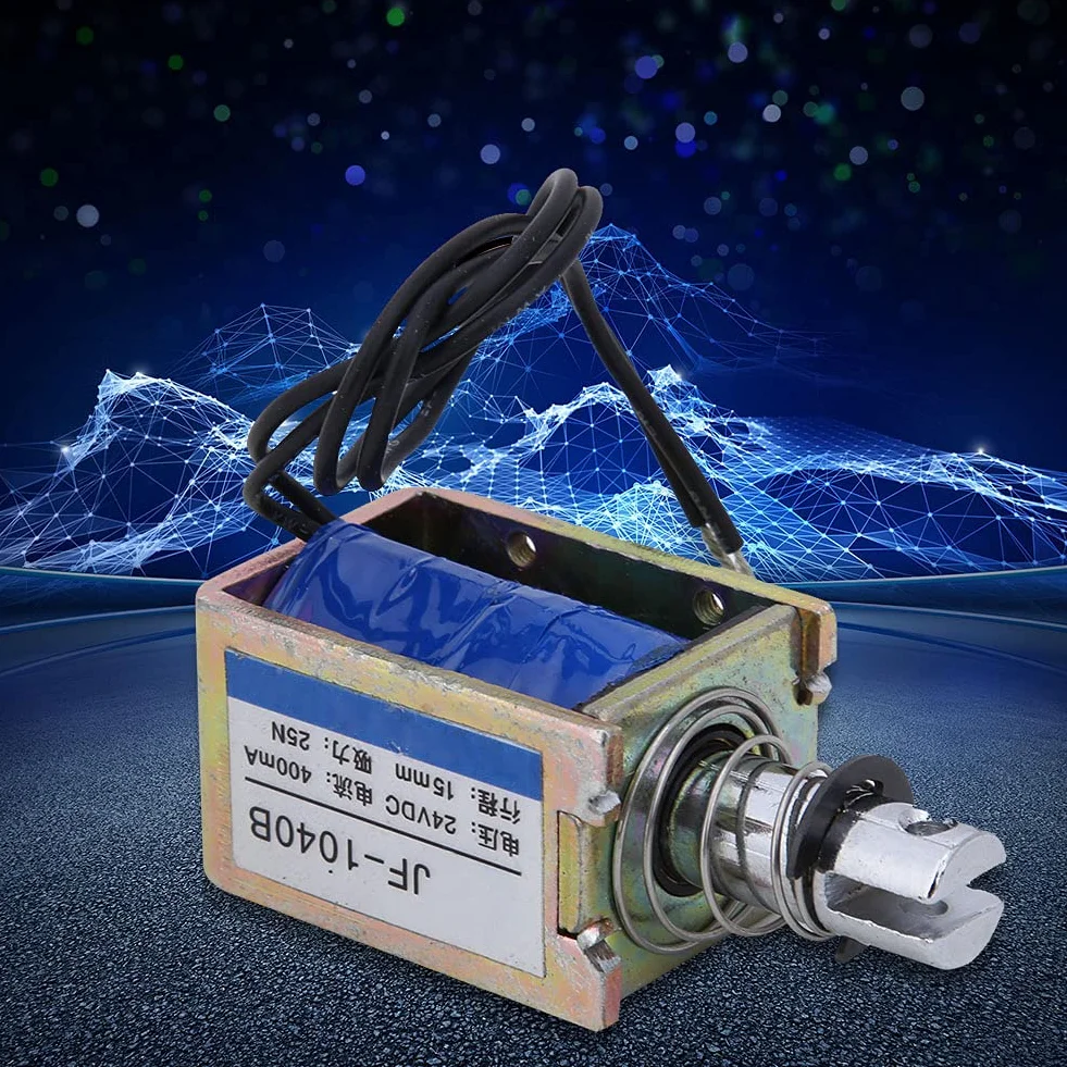Elektromagnes push-pull 15mm 25N 24V JF-1040B antyutleniający do automatów sprzedających