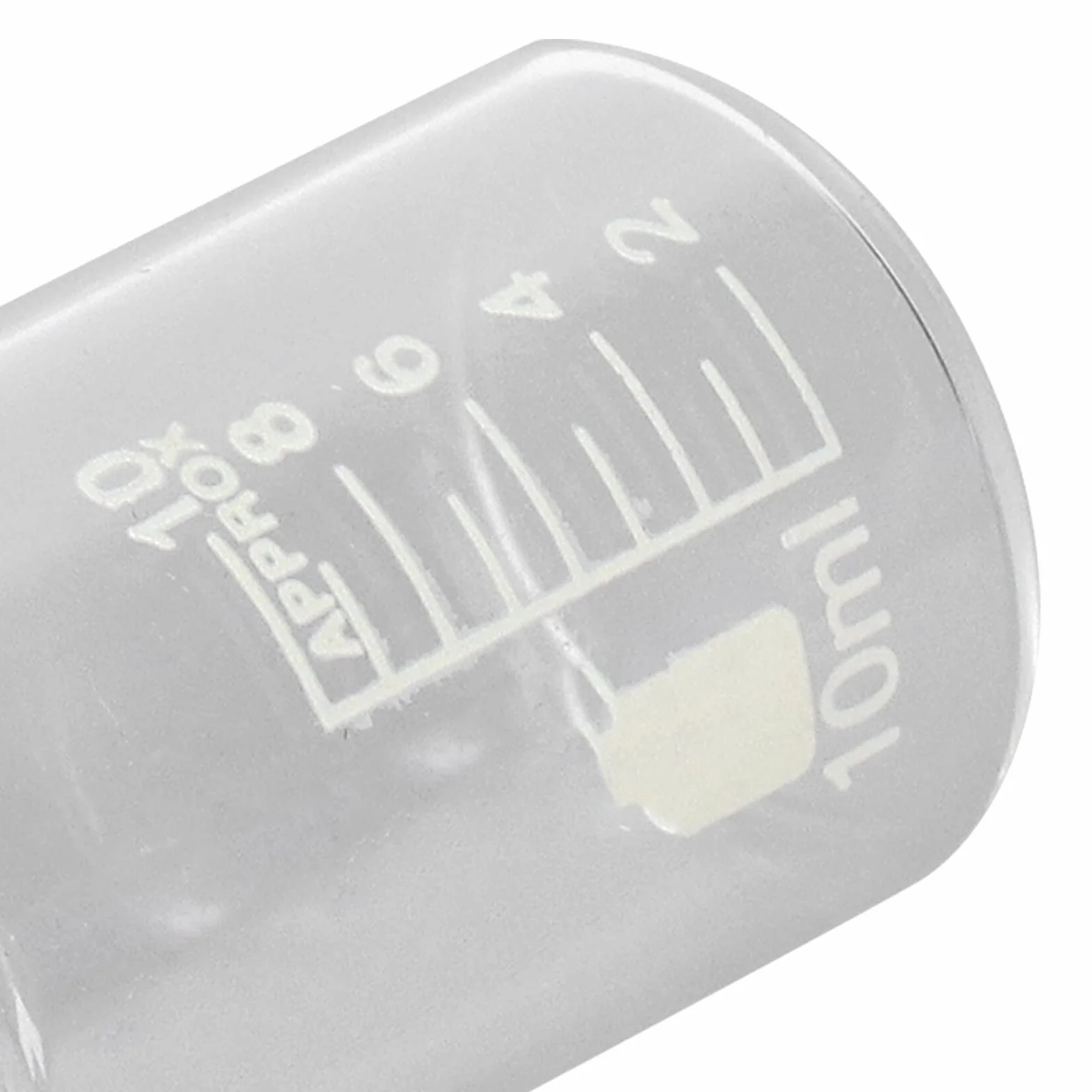 10 szt. 10 ml zlewka ze szkła borokrzemowego, zlewka do szkła pomiarowego, laboratoryjna, cylindryczna zlewka do eksperymentów dydaktycznych