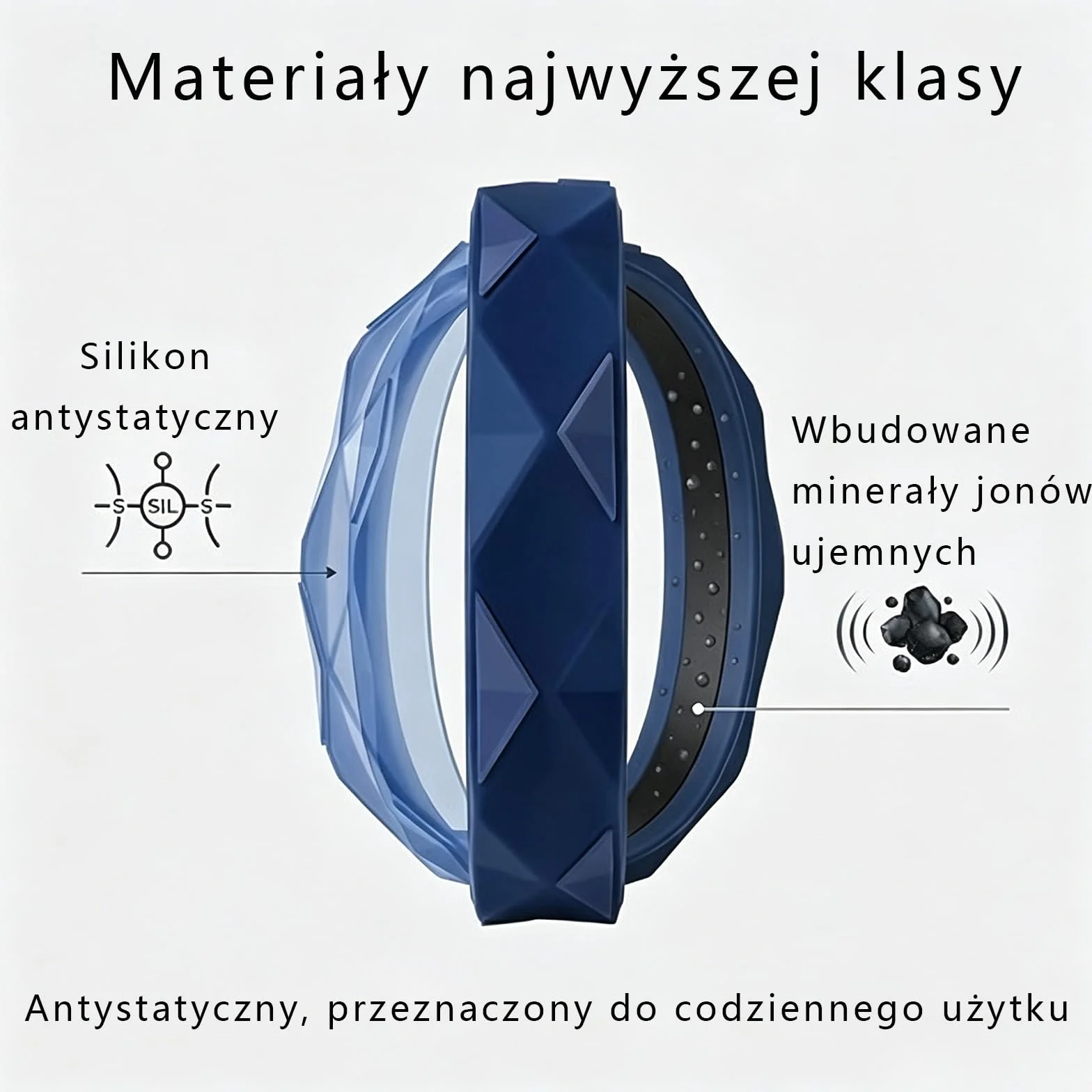 Antystatyczna bransoletka antystatyczna pasek na nadgarstek eliminuje statyczne silikonowe bransoletki eliminuje statyczne ciało, bransoletka poprawiająca sen, unisex pasek na nadgarstek 3 opakowania