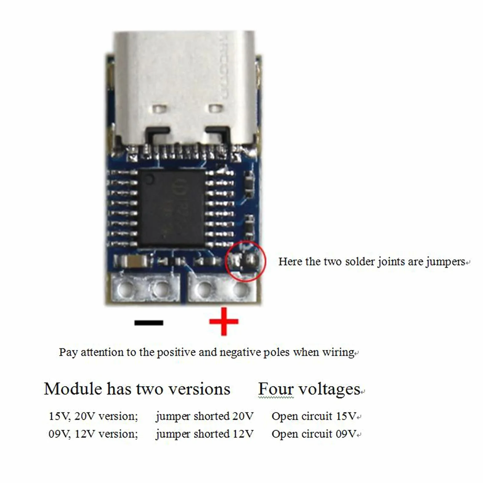 Jadeshay Moduł wyzwalający 5 szt. USB-C PDC004 PD 12 V DC stałe napięcie moduł wyzwalacza zasilania 5A typ C wejście żeńskie