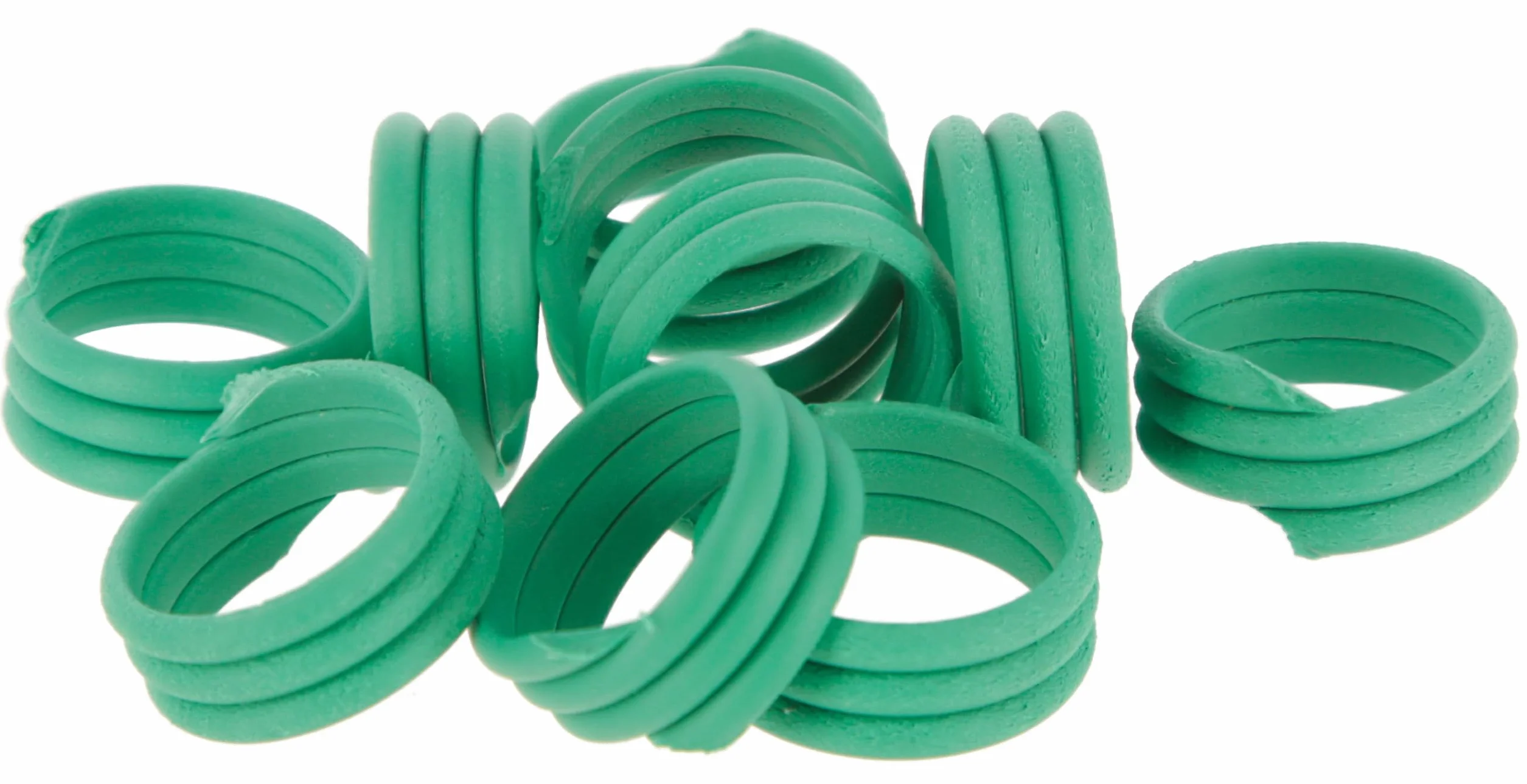 Kerbl Hobbyfarming Pierścienie spiralne, 18 mm, zielone tworzywo sztuczne, 100 szt.