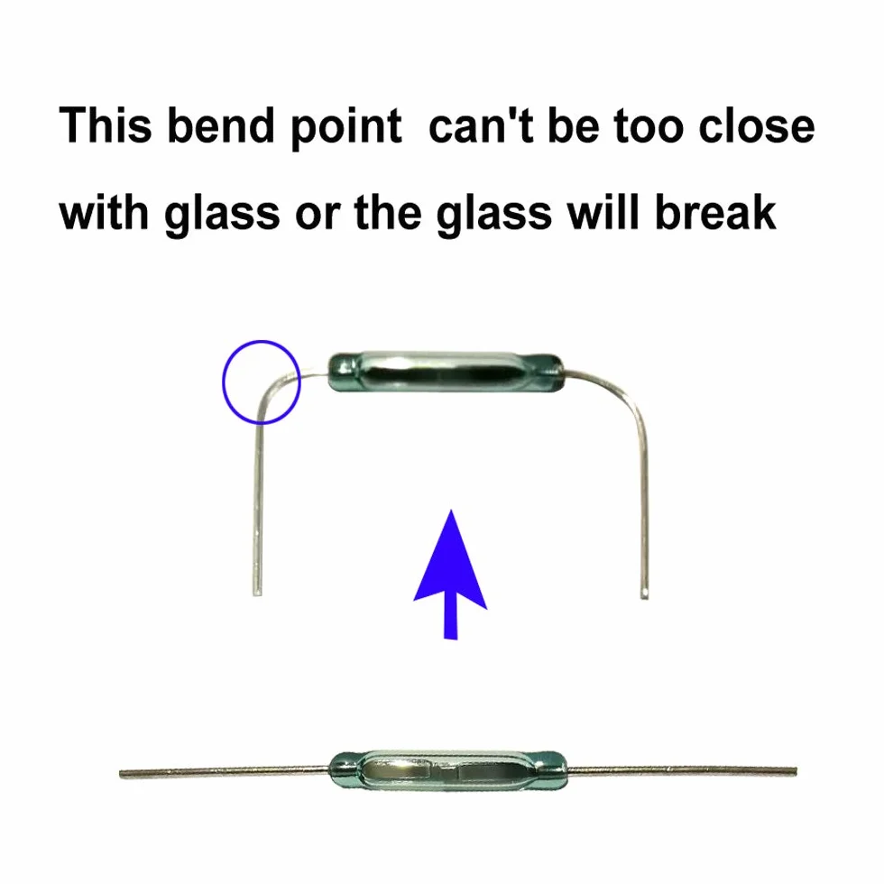 Gebildet Szklany Kontaktronowy Przełącznik Magnetyczny 20 szt. 2mm × 14mm