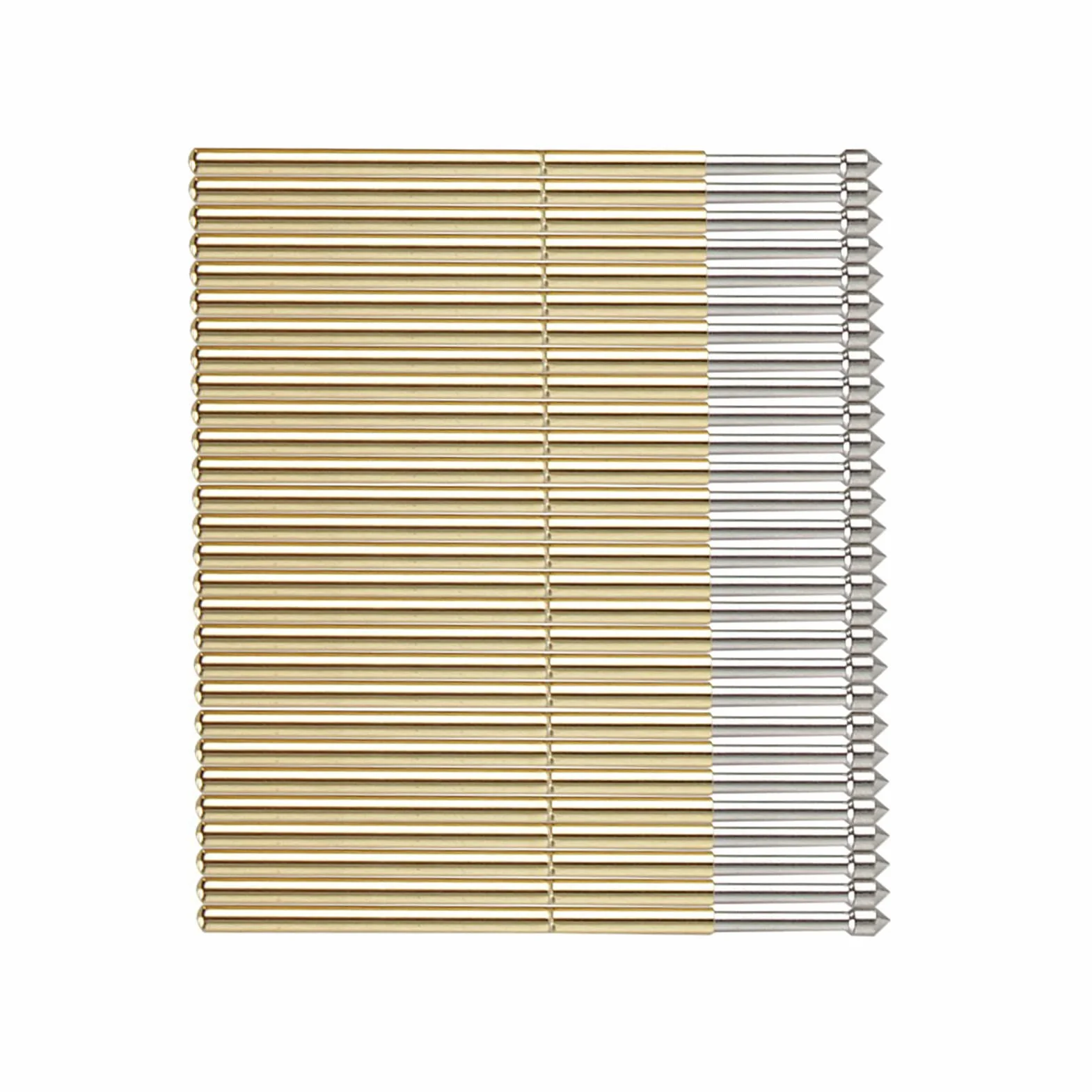 P100 - E2 Spring Test Probe 100pcs | 3A Current for PCB Testing | Cone Pogo Pins for Gold Fingers/Through - Hole Components | 50mΩ, 6.5mm Stroke