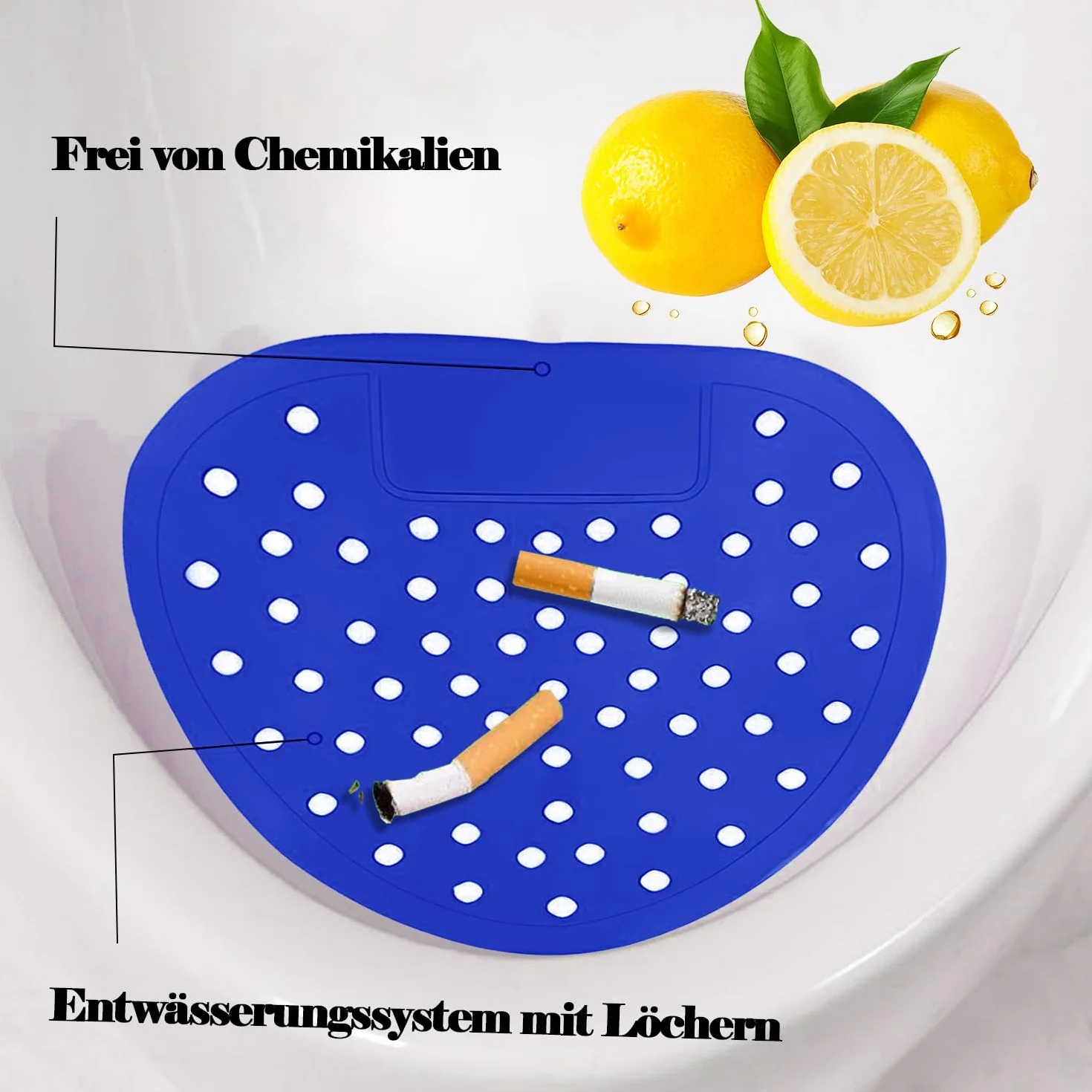 Sitko do pisuaru ochrona przed pryskaniem zapach niebieskie