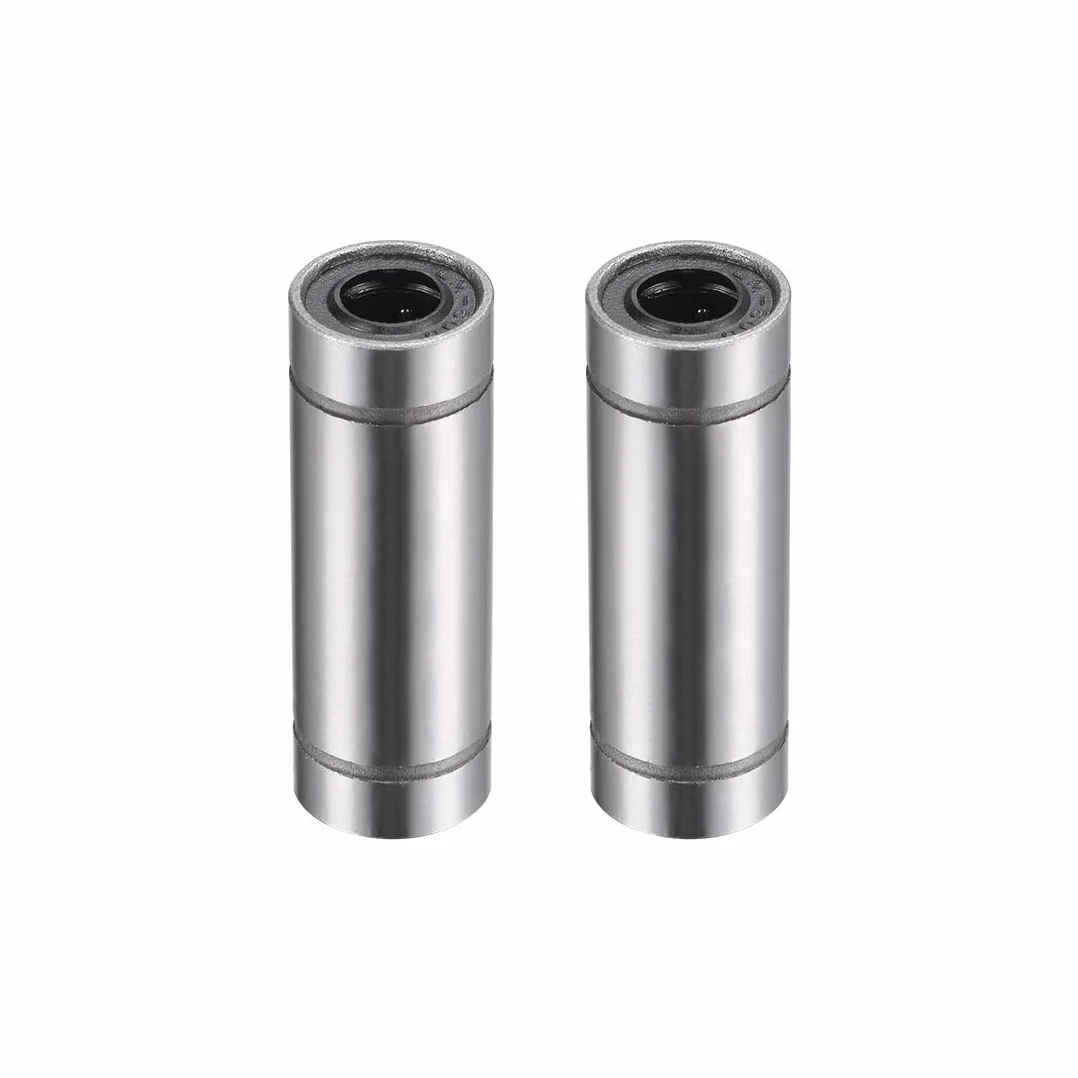 sourcing map 2 sztuki liniowych łożysk kulkowych 6 mm LM6UU ekstra długie LM6LUU, otwór 6 mm, średnica zewnętrzna 12 mm, długość 35 mm