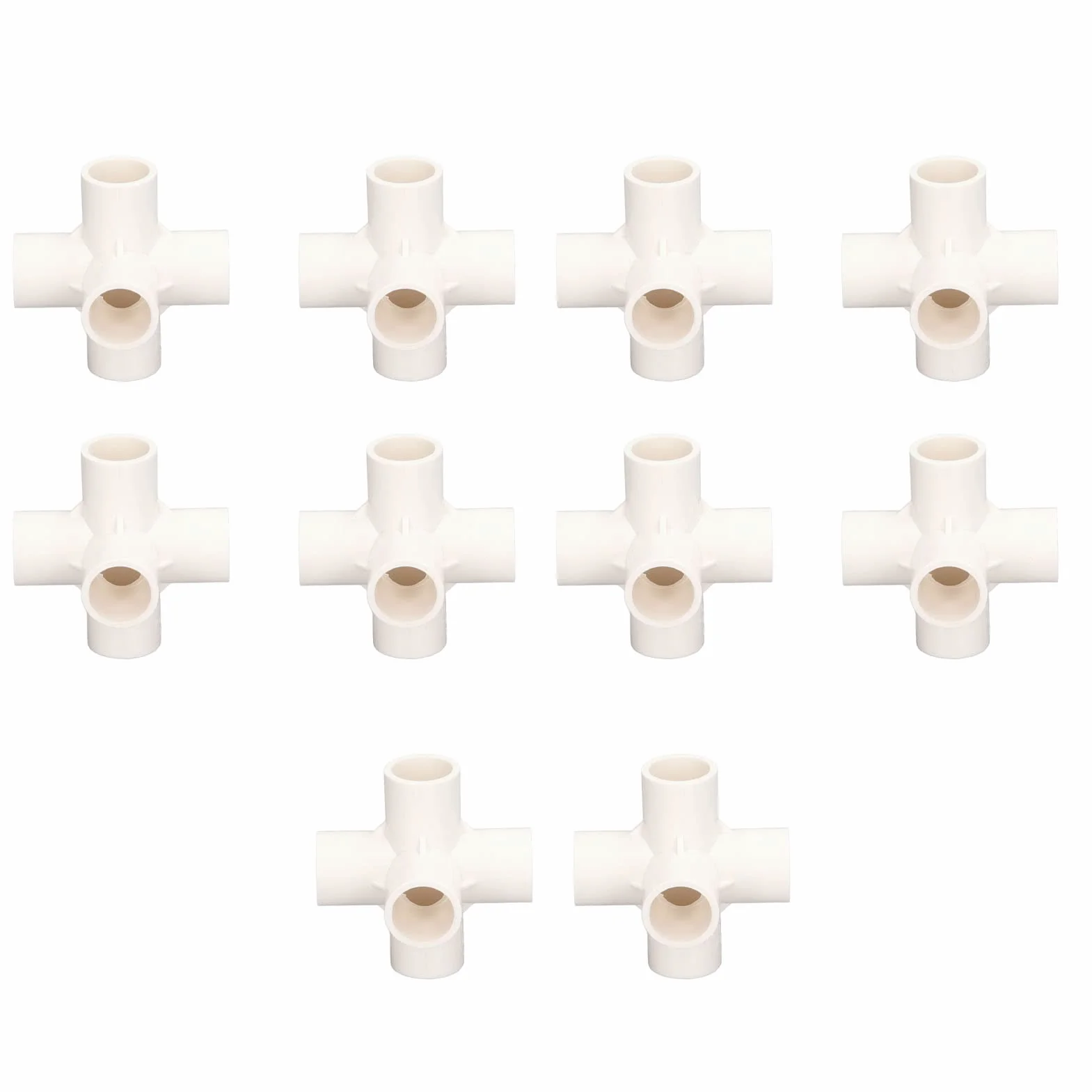 Złączka Rurowa z PVC 20 mm 5-kierunkowa Kątowa 3-wymiarowa Rura Kolankowa 10 szt.