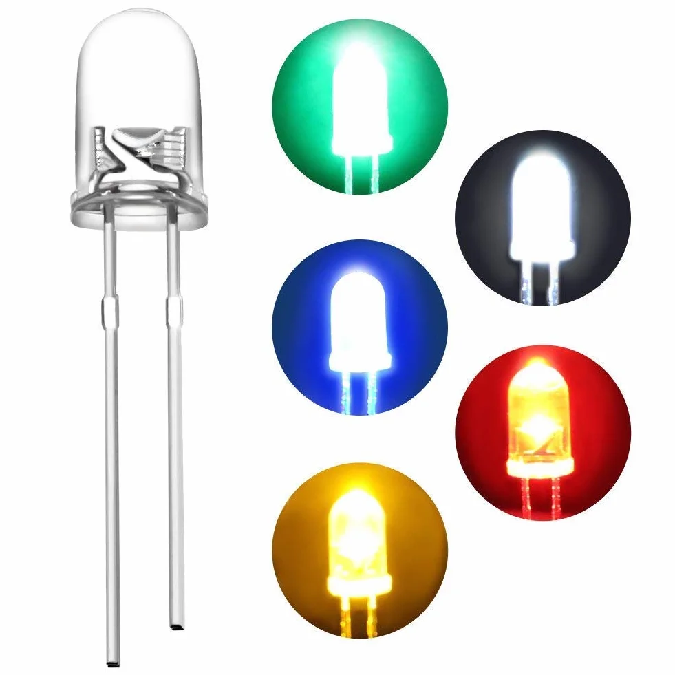 DiCUNO 800 szt. 3 mm LED dioda zestaw biały czerwony żółty zielony niebieski