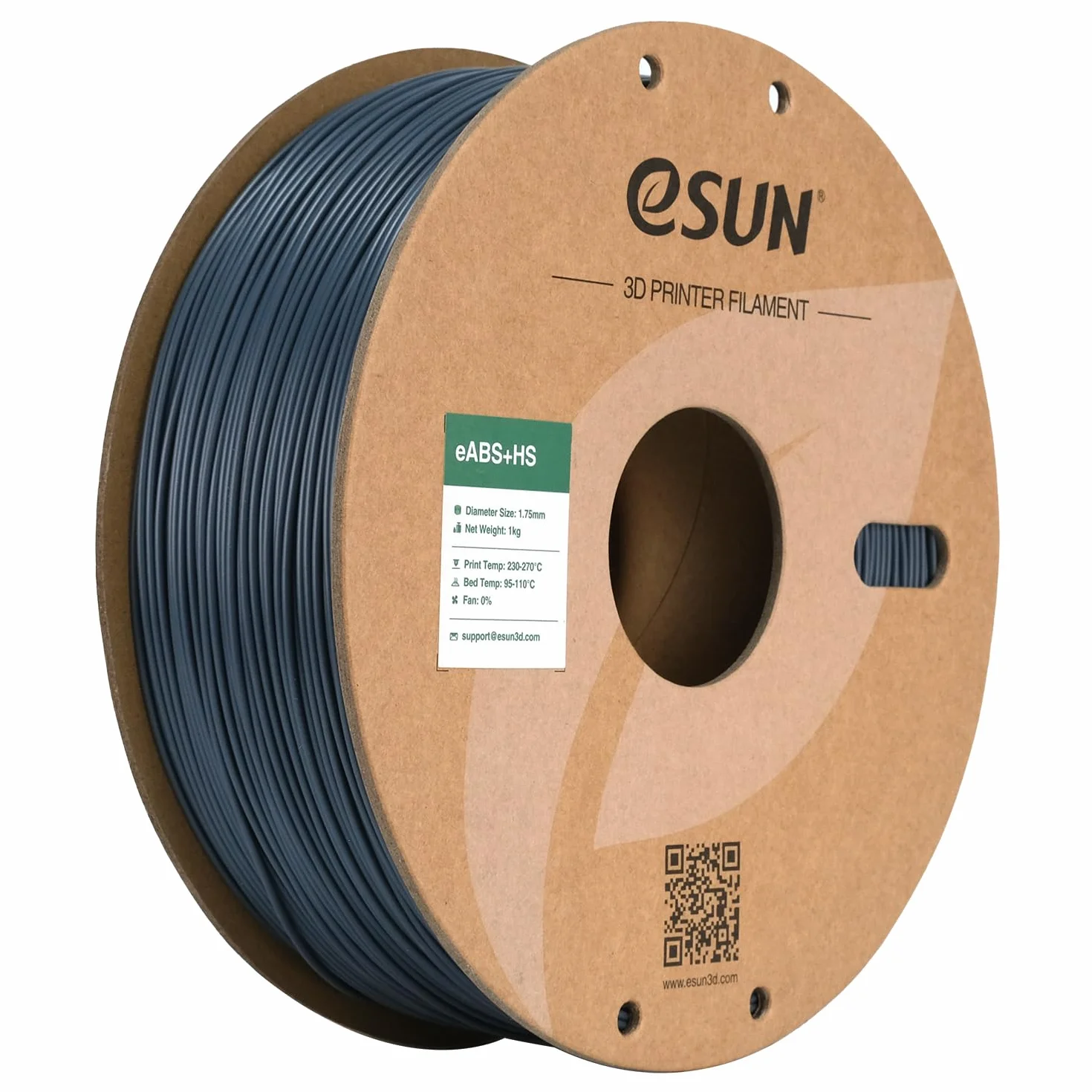 eSUN ABS+ Filament 1.75mm, Dokładność Wymiarowa +/- 0.03mm, Szpula 1KG (2.2 LBS) Do Szybkiego Druku 3D (Szary)