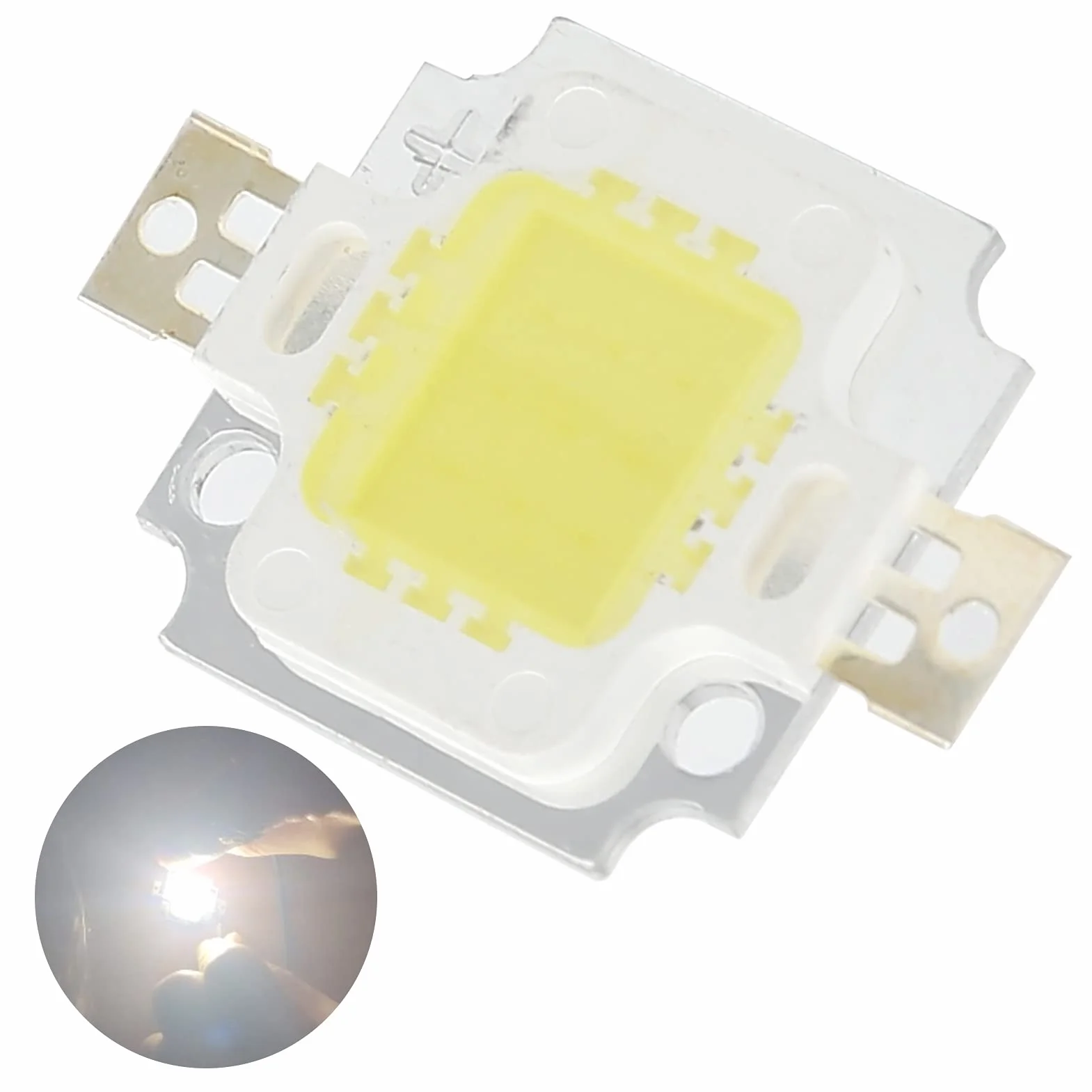 10 Sztuk LED Chip Źródło Światła COB 10 W 6500 K 12 V 700 mA Czyste Biały Emiter Diody Lampy DIY Akcesoria do Koraliki