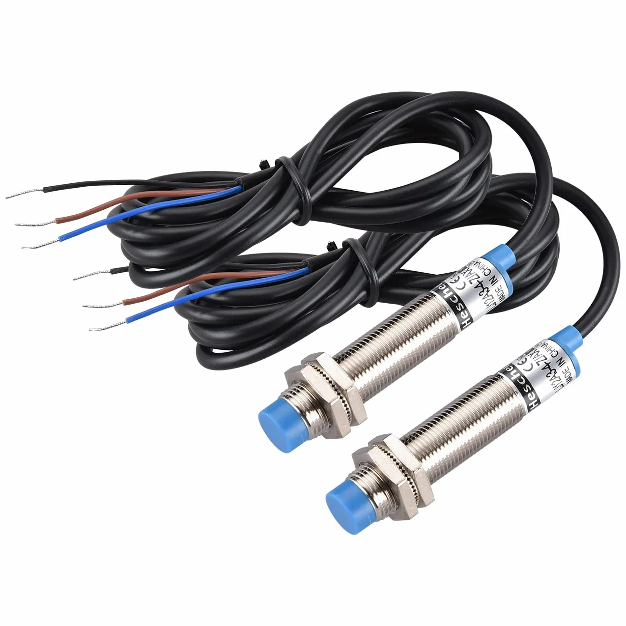 Heschen M12 Indukcyjny czujnik zbliżeniowy LJ12A3-4-Z/AX 4mm 10-30VDC 200mA NPN NC 2 sztuki