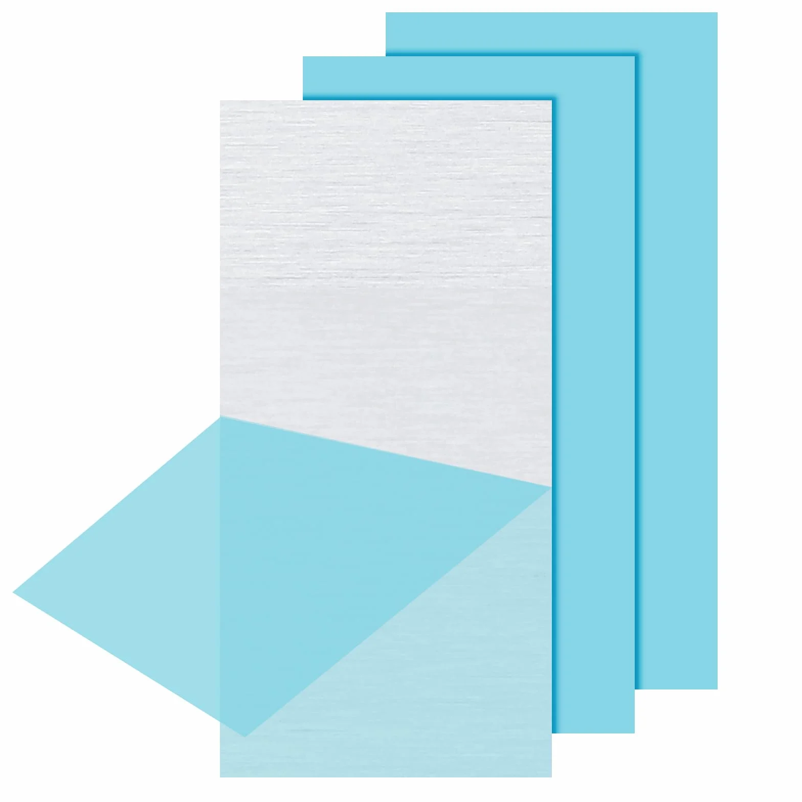 PATIKIL 6061 blacha aluminiowa T651 4 x 1,97 x 1/25,4 cala 3 sztuki płaskich aluminiowych płyt aluminiowych z folią ochronną, prostokąt termiczny 1 mm, do rzemiosła przemysłowego