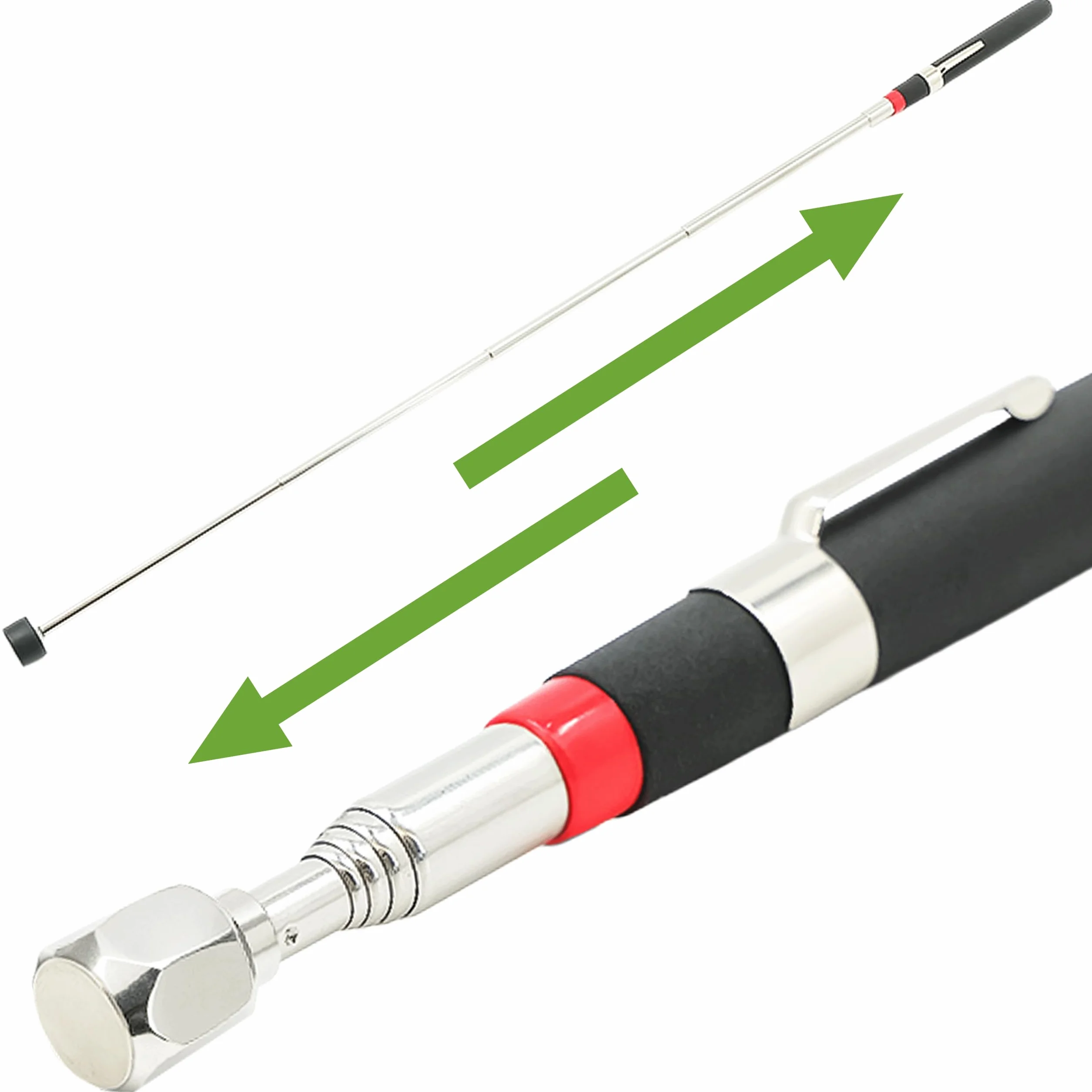 KRUMAD Teleskopowy chwytak magnetyczny 16 lb ze stali nierdzewnej i stopu cynku 18.2-77.5 cm